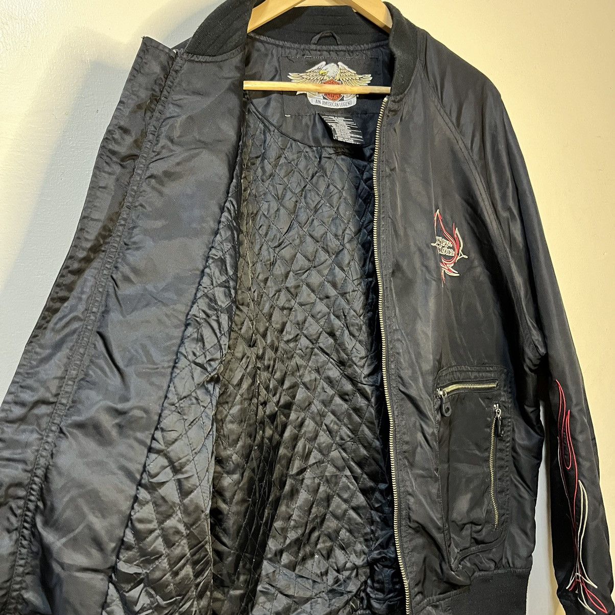 Harley Davidson 1990's Harley Davidson Custom Speed Flame Varsity Jacket Size US L / EU 52-54 / 3 - 13 Thumbnail