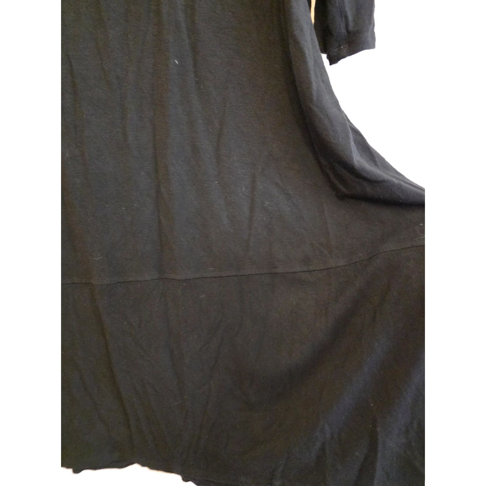 Eileen Fisher Eileen Fisher Dress Womens Small Black Jersey Shift Midi 3/4 Sleeve Scoop Neck Size S / US 4 / IT 40 - 3 Thumbnail