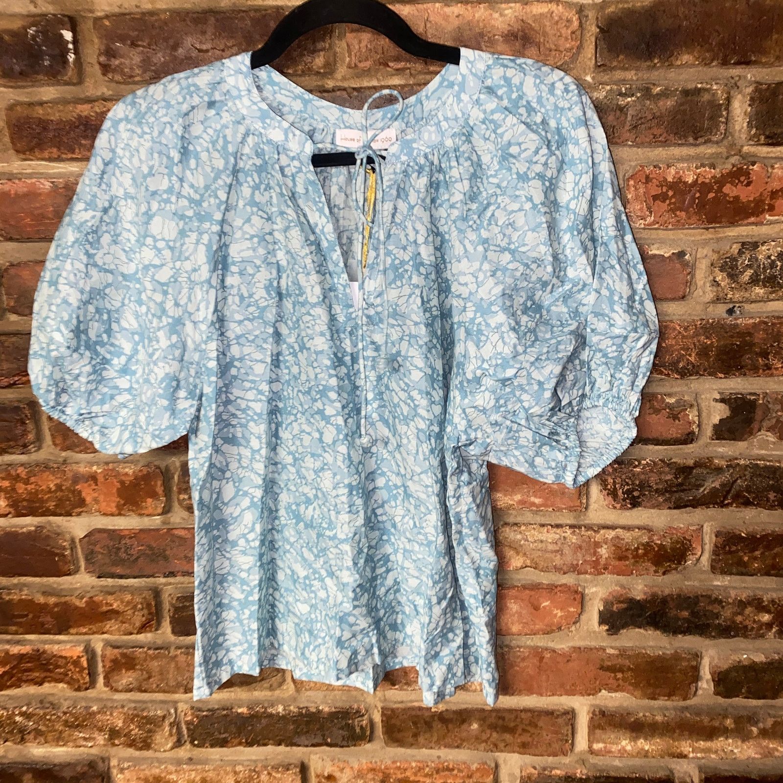 Other NWT House of Harlow 1960 Puff Sleeve Keyhole Blouse XS Size XS / US 0-2 / IT 36-38 - 2 Thumbnail