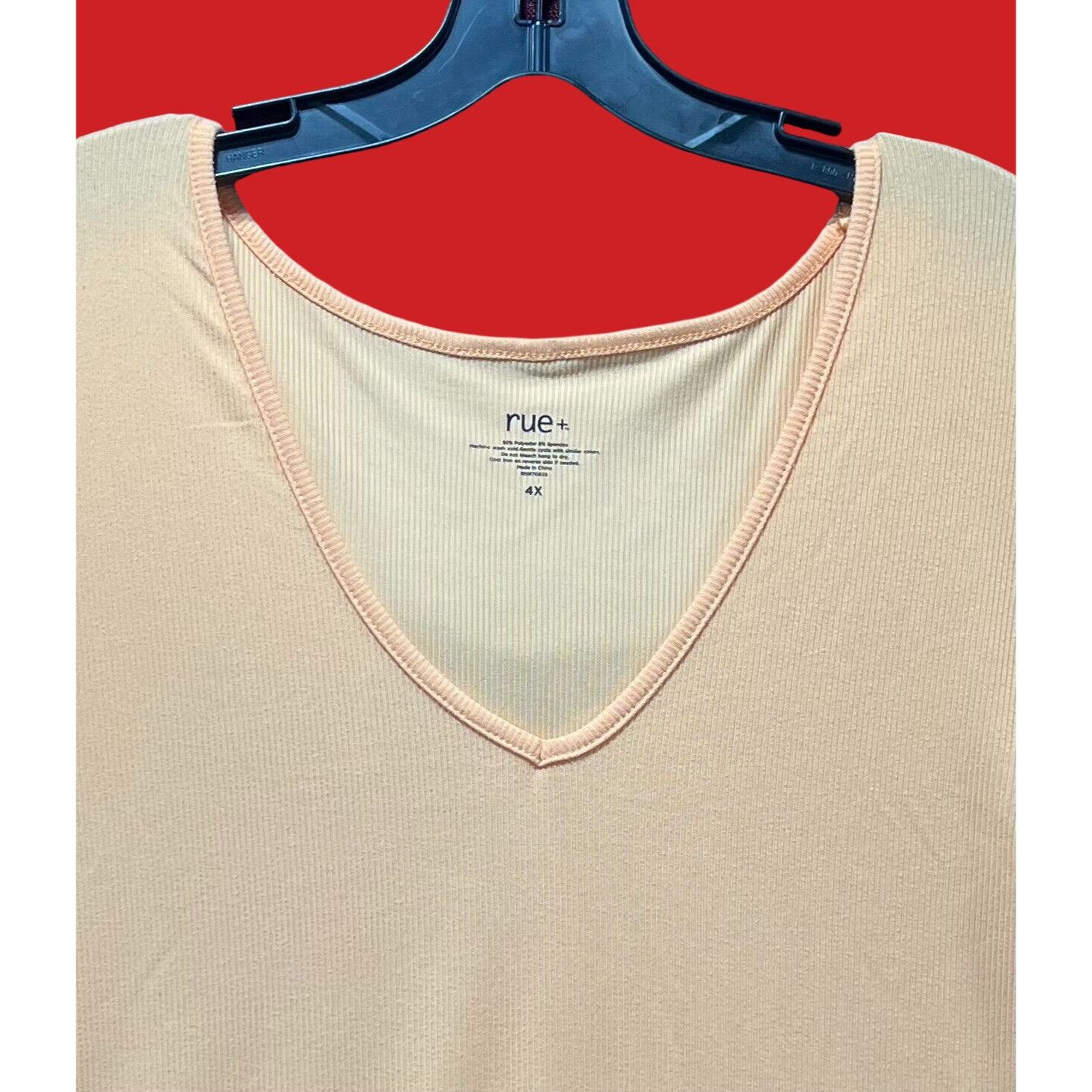 Other Rue + - Women's Short Sleeve T-Shirt - Orange - 4X Size 4XL / US 24-26 - 9 Thumbnail