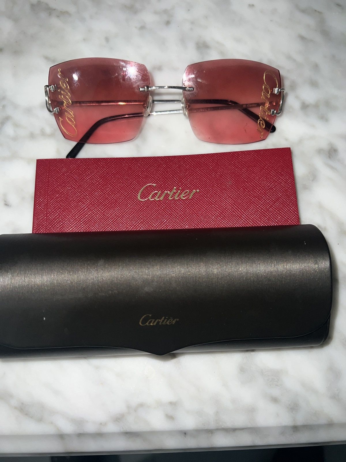 Cartier Exclusive Red Cartier Frames New Size ONE SIZE - 5 Thumbnail