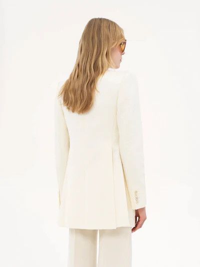 Chloe o1loc1c10226 Veste Double Croisure Jacket in Coconut Milk Size M / US 6-8 / IT 42-44 - 3 Thumbnail