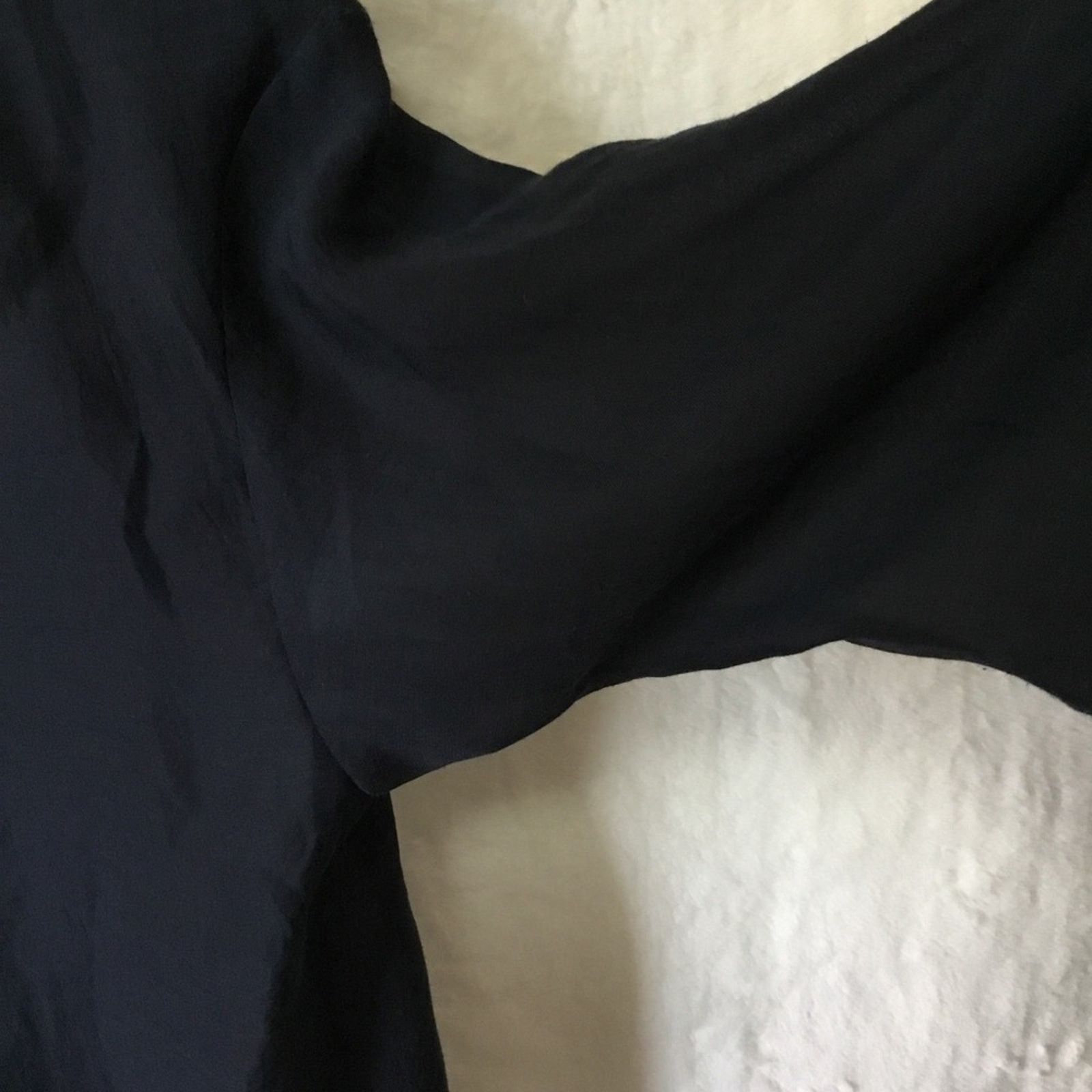 Loft LOFT Navy Sheer Peasant Blouse Size S / US 4 / IT 40 - 4 Thumbnail