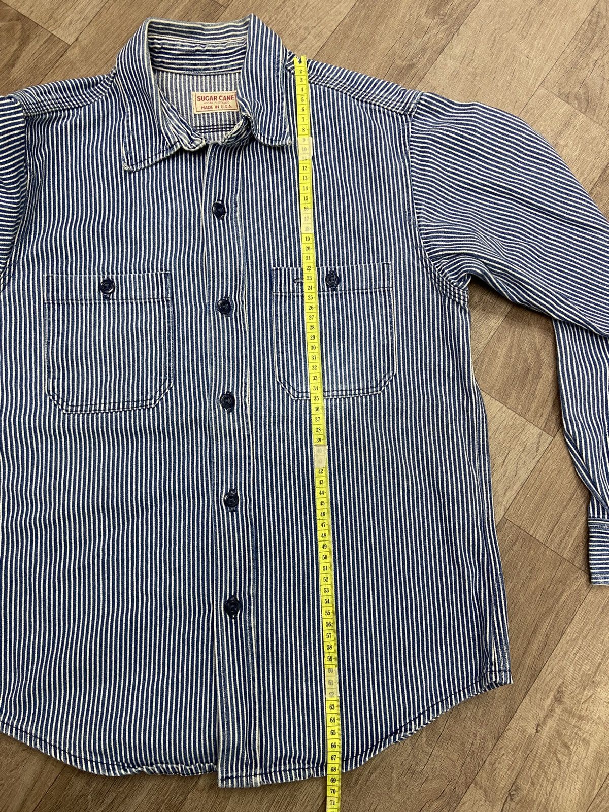 Sugar Cane Sugar Cane Hickory Stripe Work Shirt - Made In USA Size US M / EU 48-50 / 2 - 11 Thumbnail