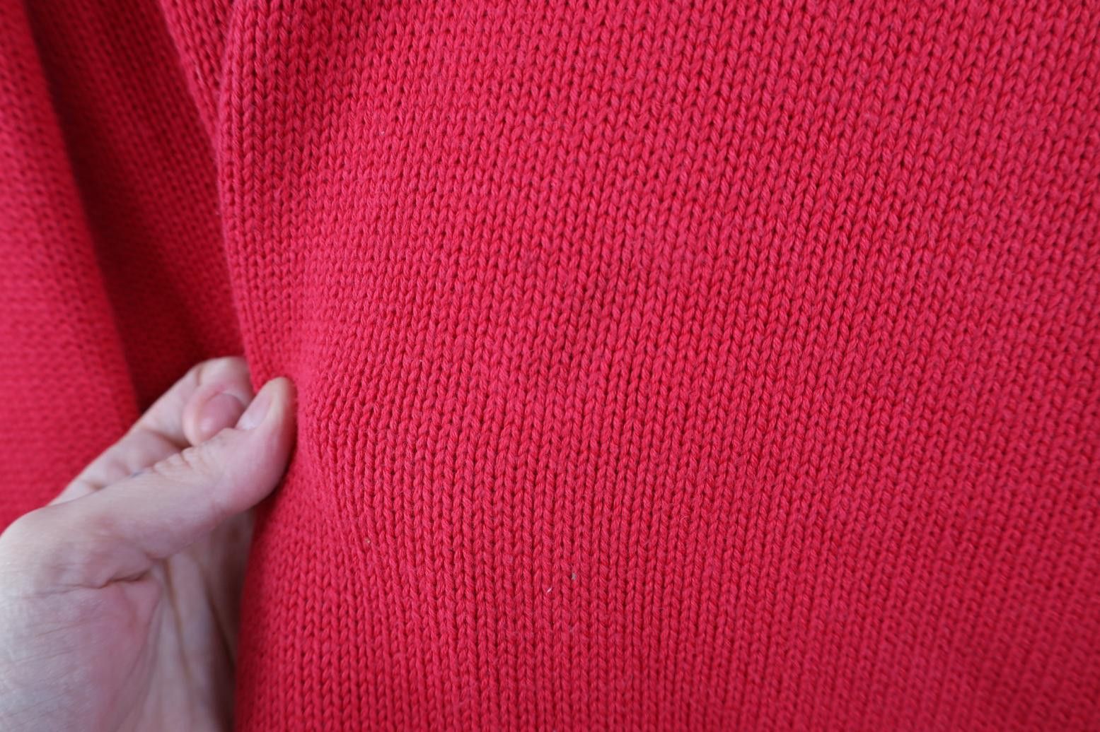 Lands' End Vintage 90s Lands End Knit V-Neck Sweater Japan Red Pink Size US XL / EU 56 / 4 - 4 Thumbnail