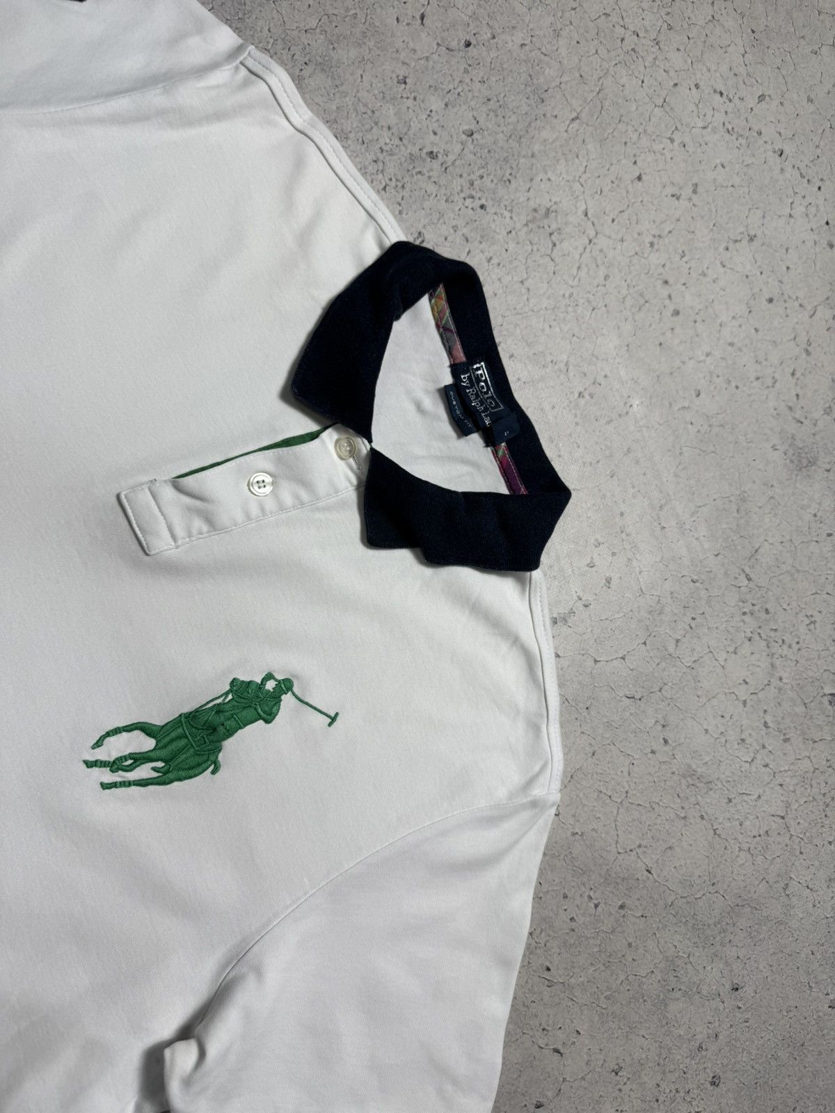 Polo Ralph Lauren Polo Ralph Lauren Big Pony #3 White Vintage Polo Shirt Size US XL / EU 56 / 4 - 4 Thumbnail
