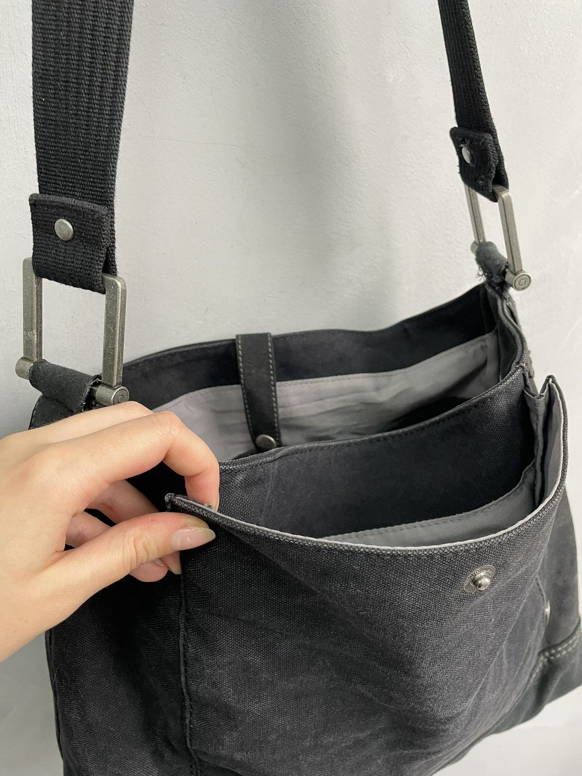 Esprit Vintage Diesel style y2k canvas messenger bag y2k Size ONE SIZE - 10 Thumbnail