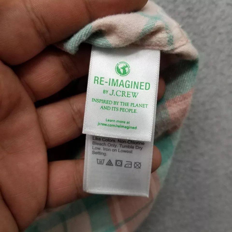 J.Crew J Crew Shirt Womens 0 Green Plaid Flannel Button Up Casual Size XS / US 0-2 / IT 36-38 - 9 Thumbnail