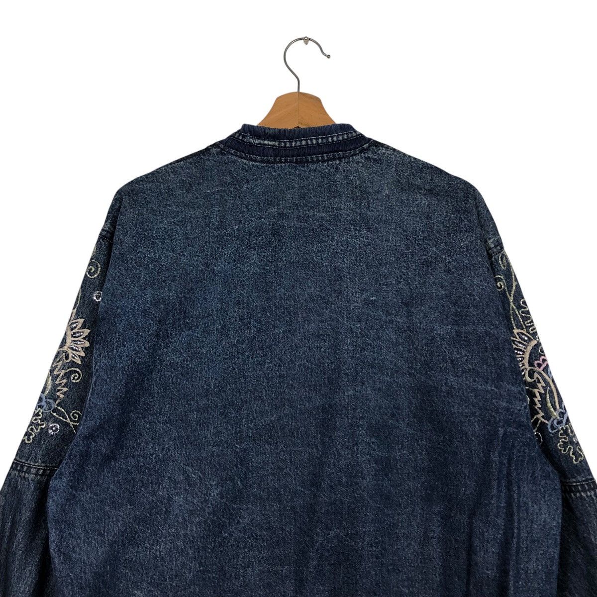 Vintage 📌Vintage Denim Cardigan Bomber Jacket Unknown Brand Japan Size US M / EU 48-50 / 2 - 10 Thumbnail