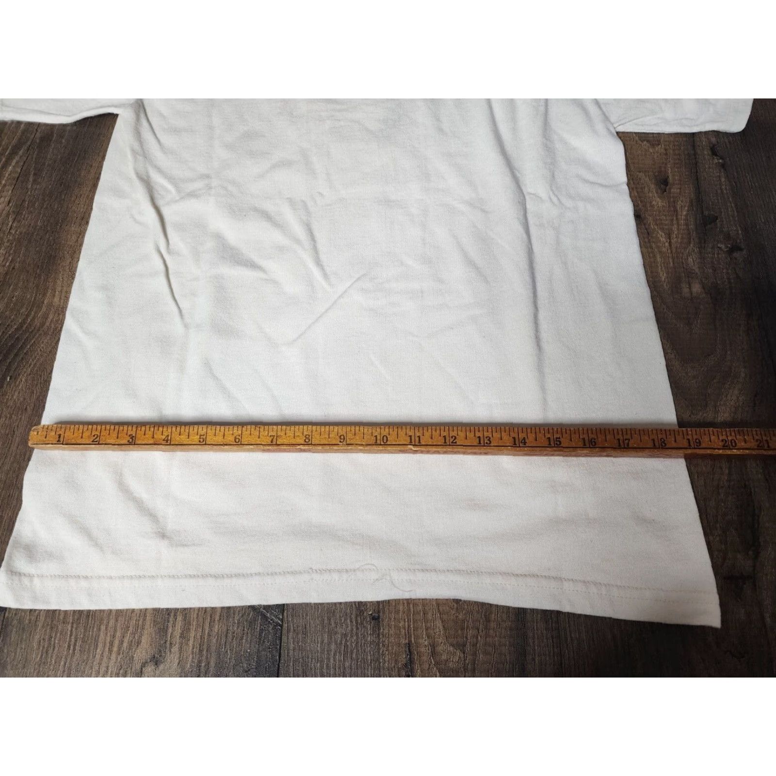 Fruit Of The Loom VINTAGE 90s Fruit of the Loom M Patchwork T-Shirt Beige Cotton Blend Arts & Crafts Womens Size M / US 6-8 / IT 42-44 - 3 Thumbnail