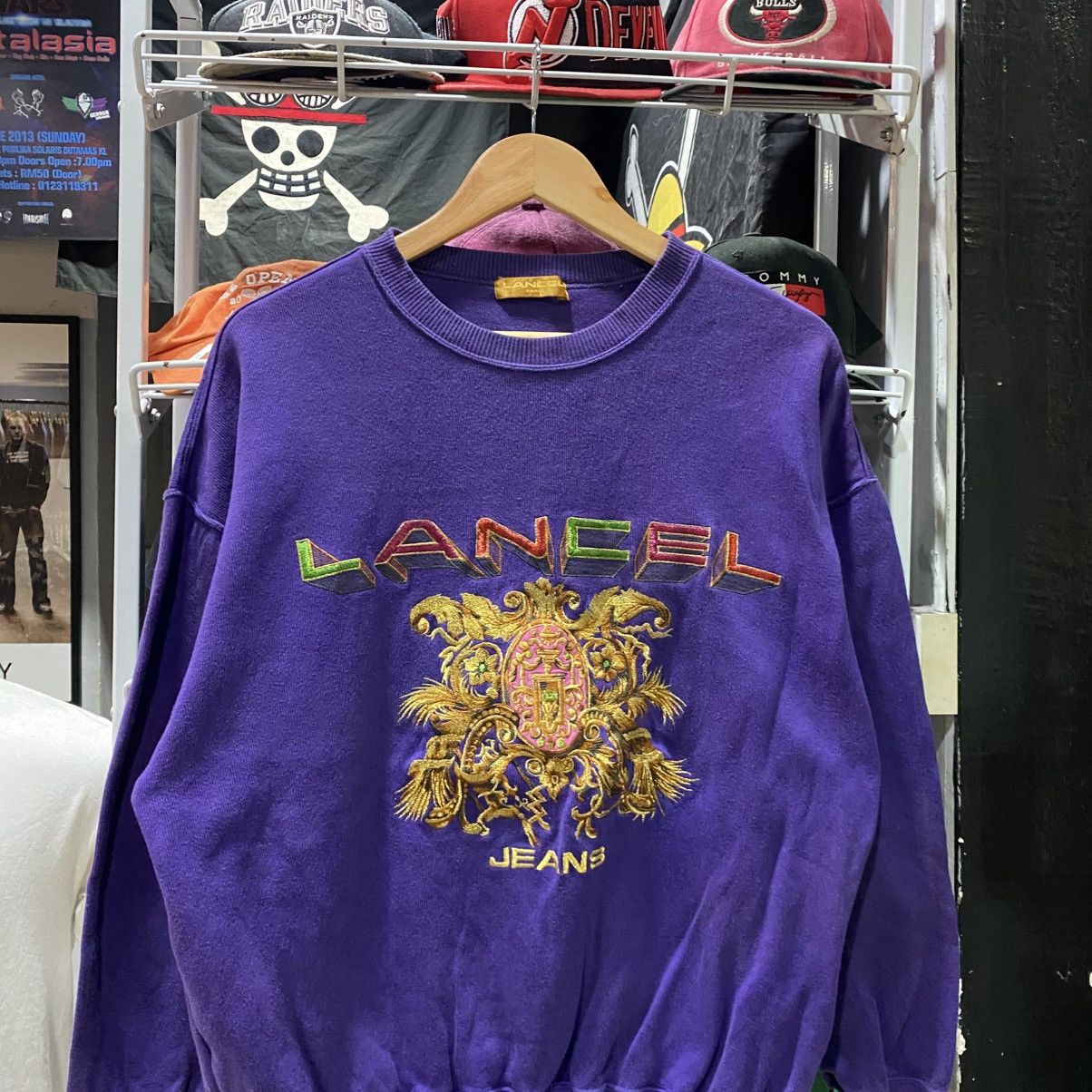 Lancel × Vintage Rare!! Vintage Lancel Paris Sweatshirt Size US L / EU 52-54 / 3 - 3 Thumbnail