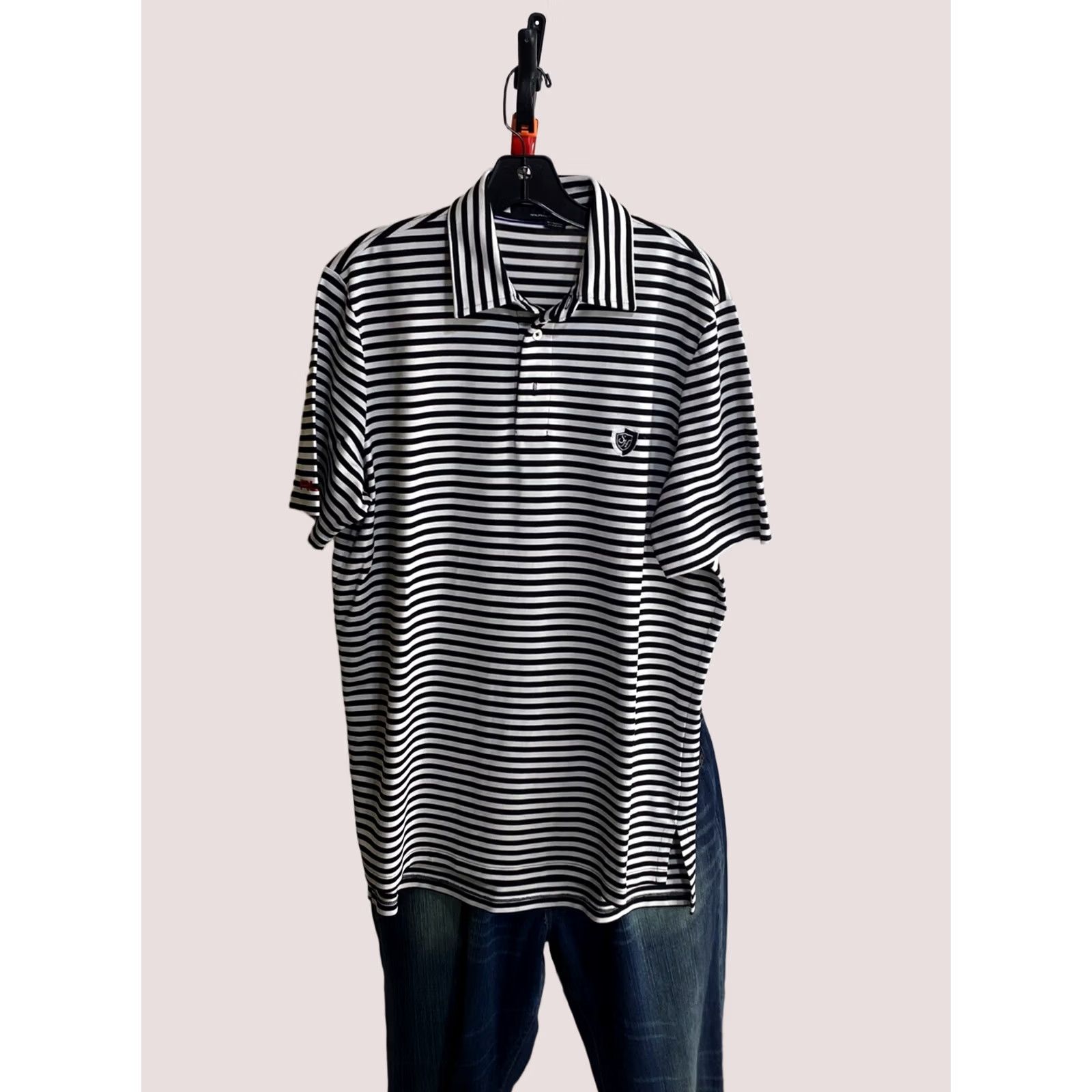 Ralph Lauren RLX Ralph Lauren Polo SHIRT Medium Mens M Southern Highland Stripe Sharp Color Size US M / EU 48-50 / 2 - 1 Thumbnail