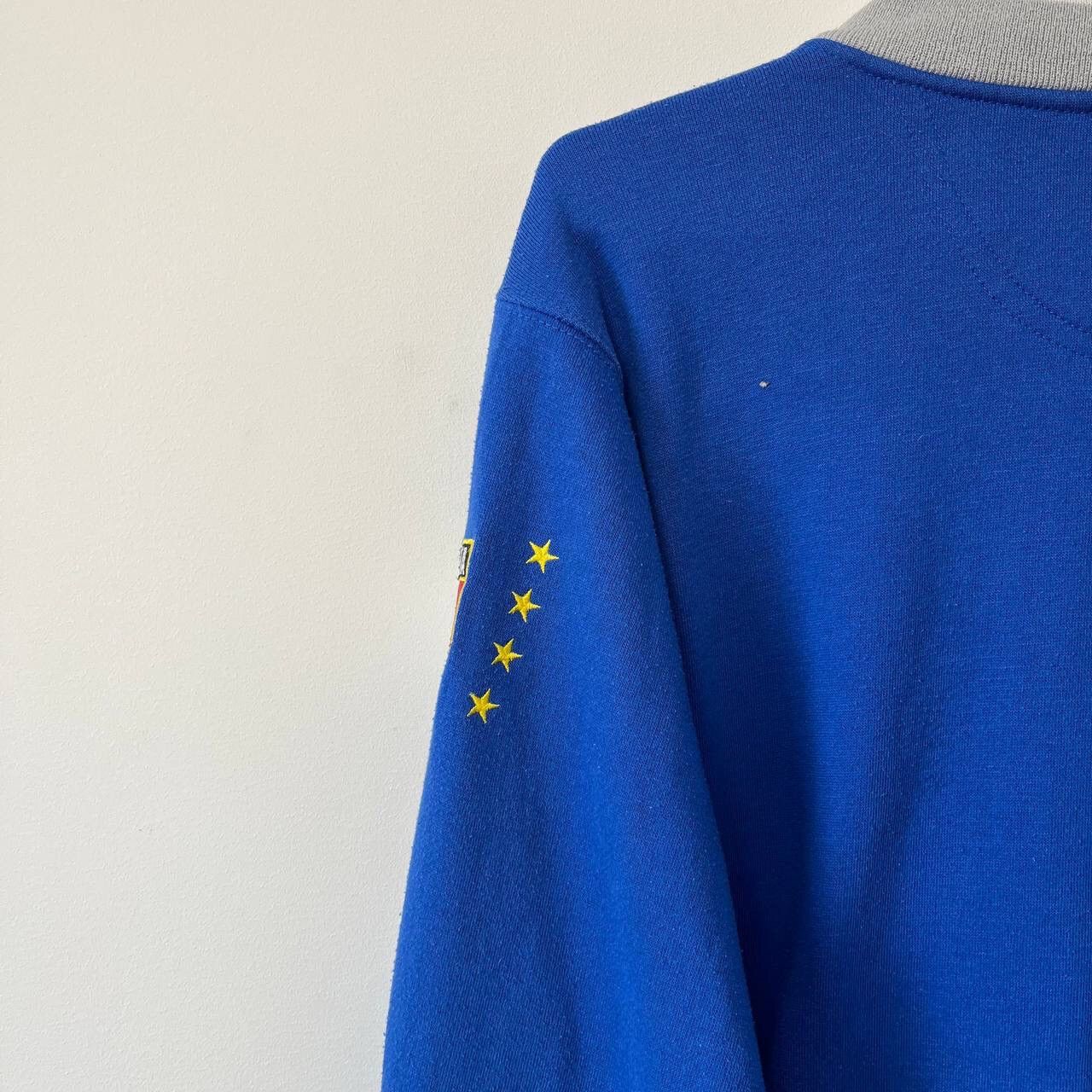 Vintage Y2K Rare 🇮🇹 Blue Italia Team big center logo Soccer Zip Size US M / EU 48-50 / 2 - 7 Thumbnail