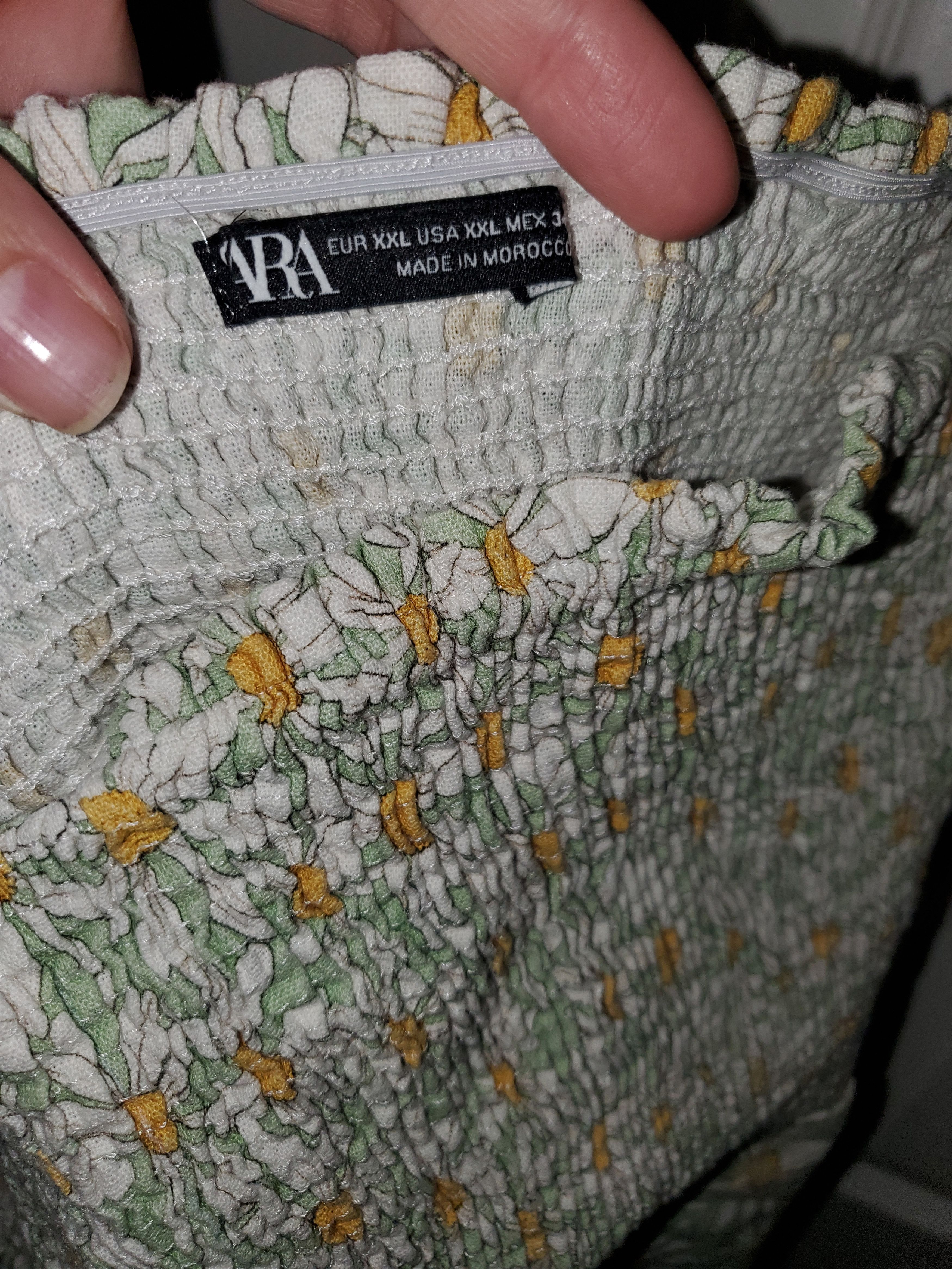 Zara Plus size Zara mini mint green with daisy flower print dress Size XXL / US 16-18 / IT 52-54 - 9 Thumbnail