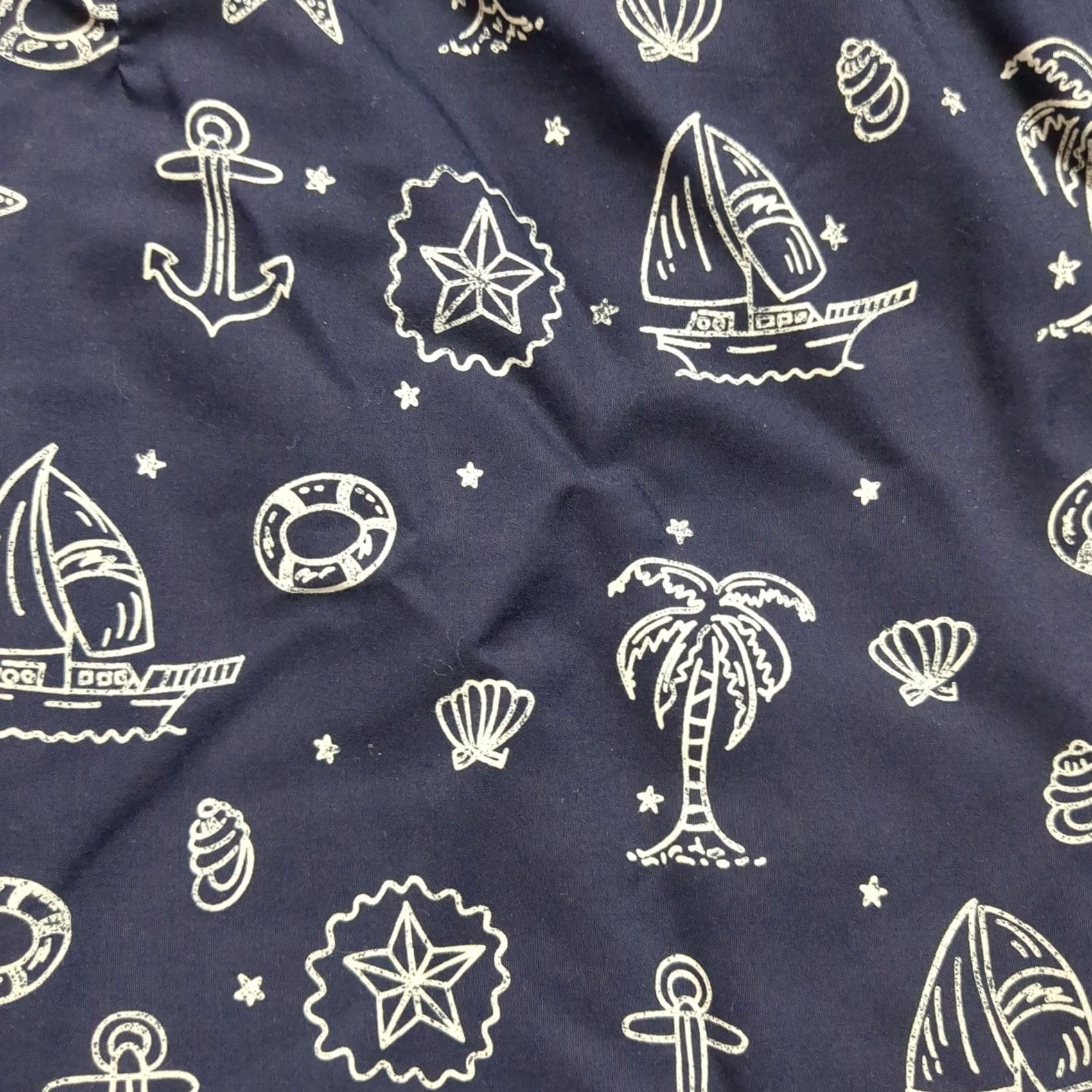Nautica VINTAGE Breeches Wrap Skirt Nav y Blue Small Rayon Nautical Sailboat Print Made USA Womens Size 28" / US 6 / IT 42 - 4 Thumbnail