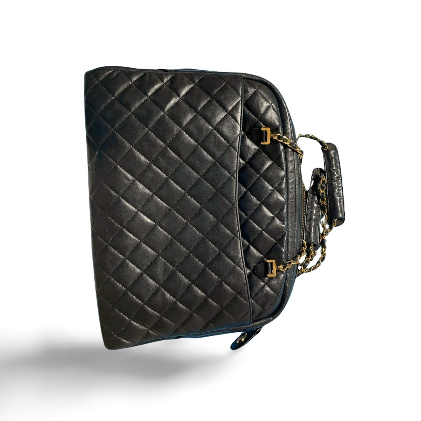 Chanel Vintage CHANEL black lamb leather large bag with cc pull Size ONE SIZE - 6 Thumbnail
