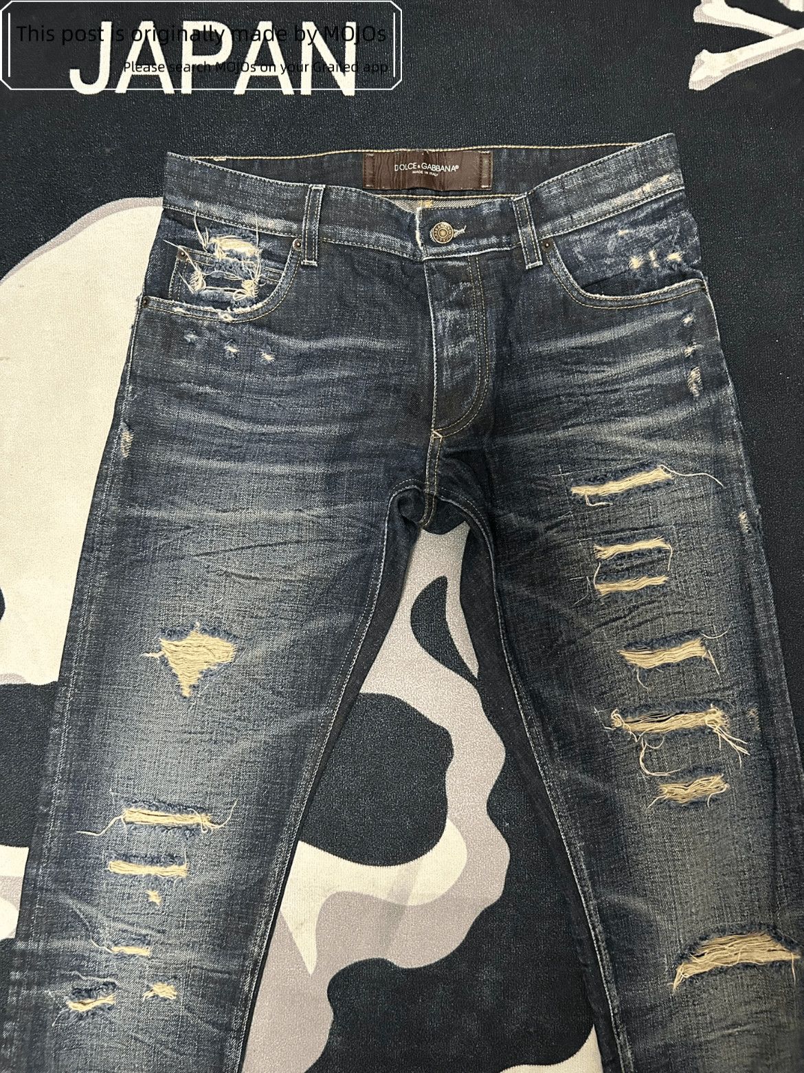Dolce & Gabbana Sz 46 Dolce & Gabbana Runway Logo Leather Patch Denim Size US 30 / EU 46 - 2 Thumbnail