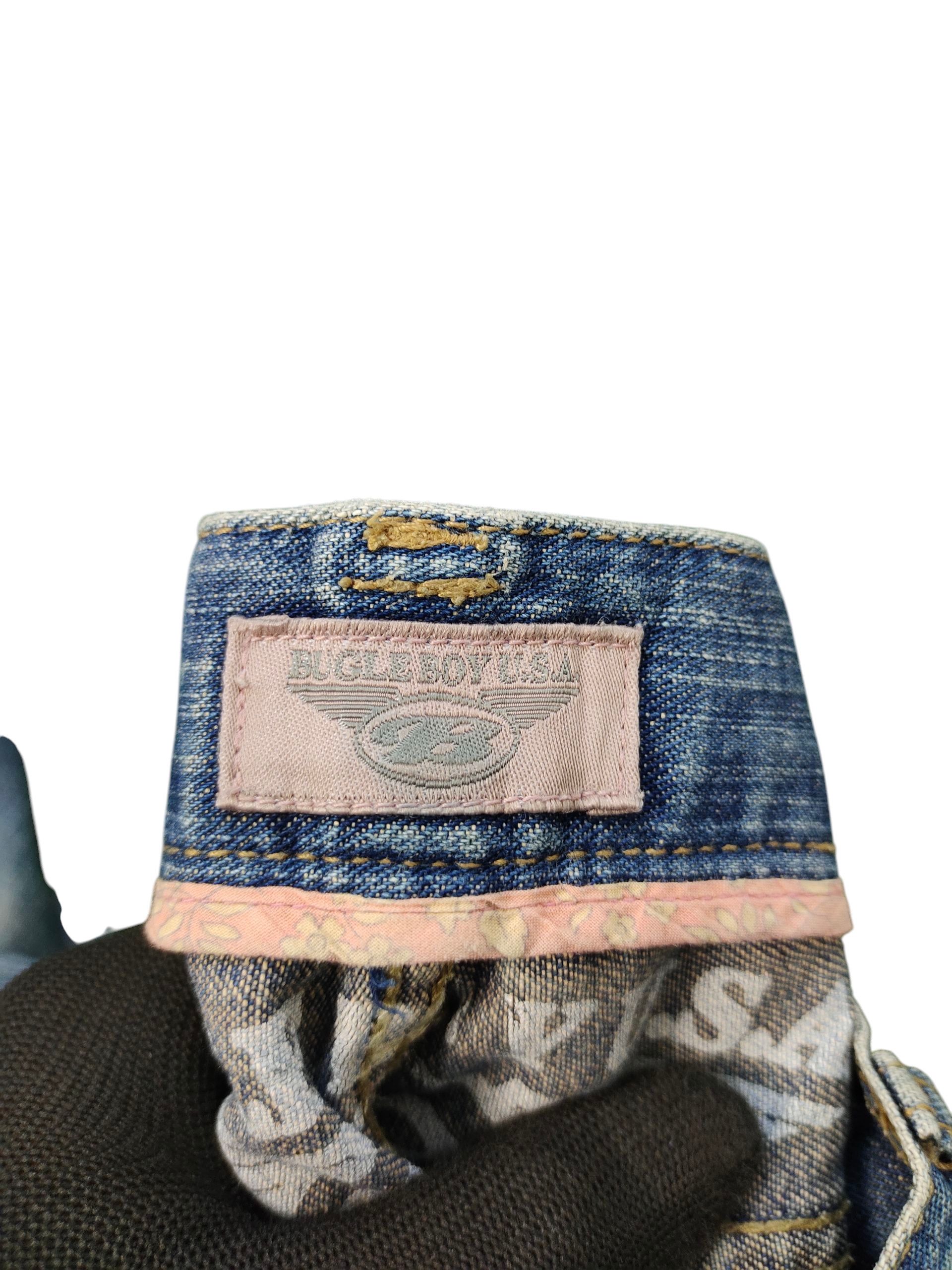 Bugle Boy Vintage Bugle Boy Usa Clawmark Distress Faded Denim Jeans Size US 30 / EU 46 - 10 Thumbnail