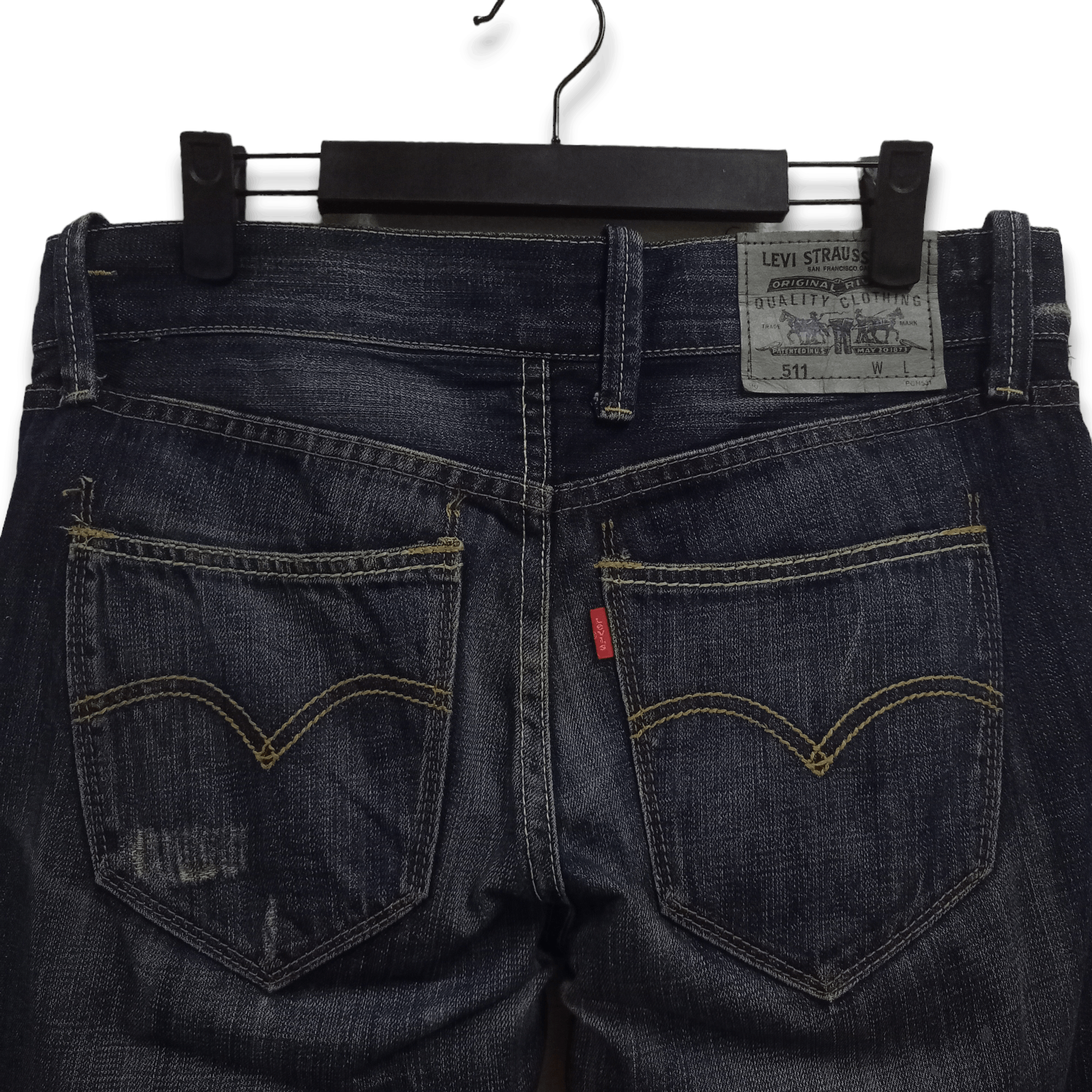 Levi's Vintage 90s Levis 511 Mud Wash Loose Ripped Jeans Size US 33 - 7 Thumbnail