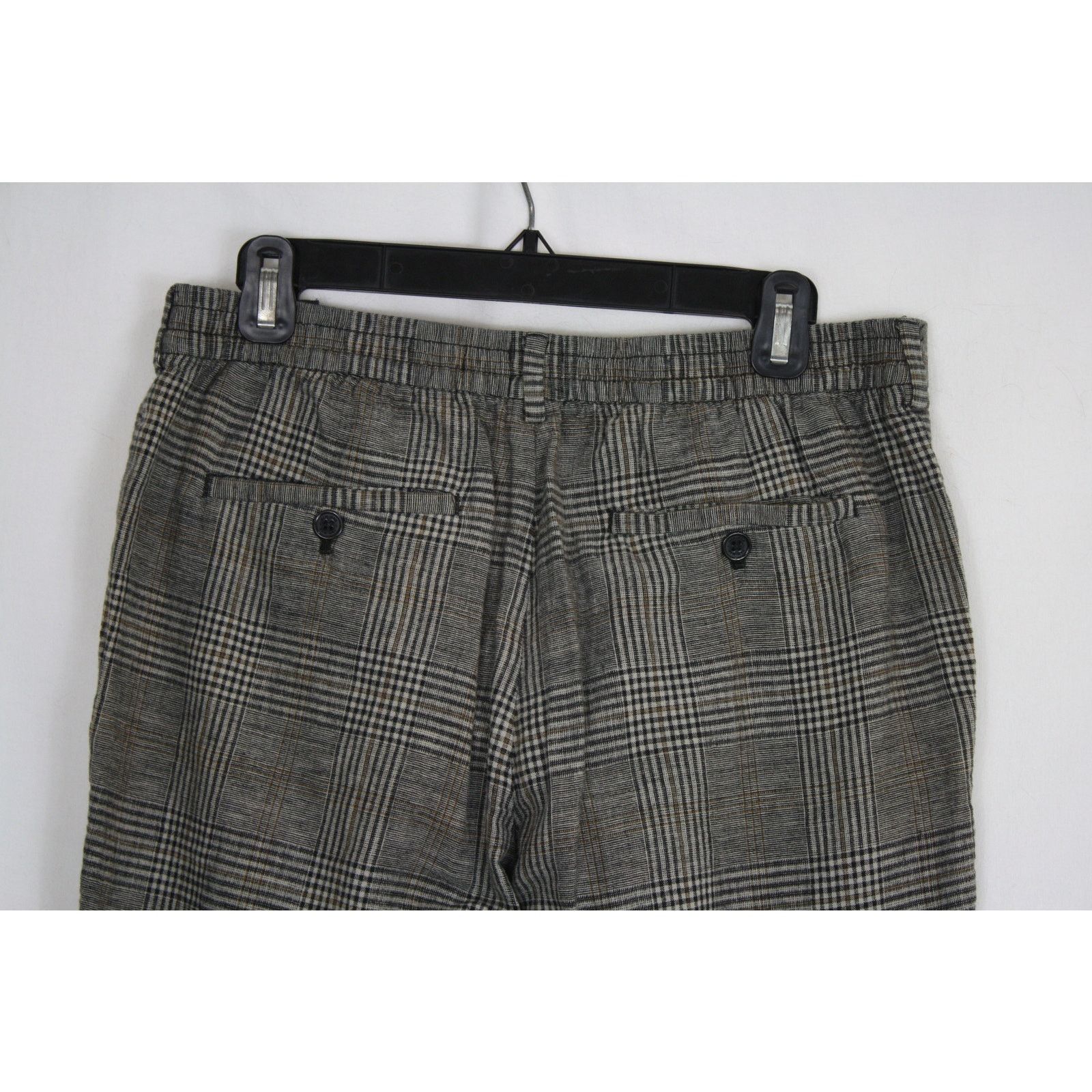 H&M H&M Skinny Fit Plaid Jogger Pants Mens 31 Gray Check Cuffed Size US 31 - 4 Thumbnail