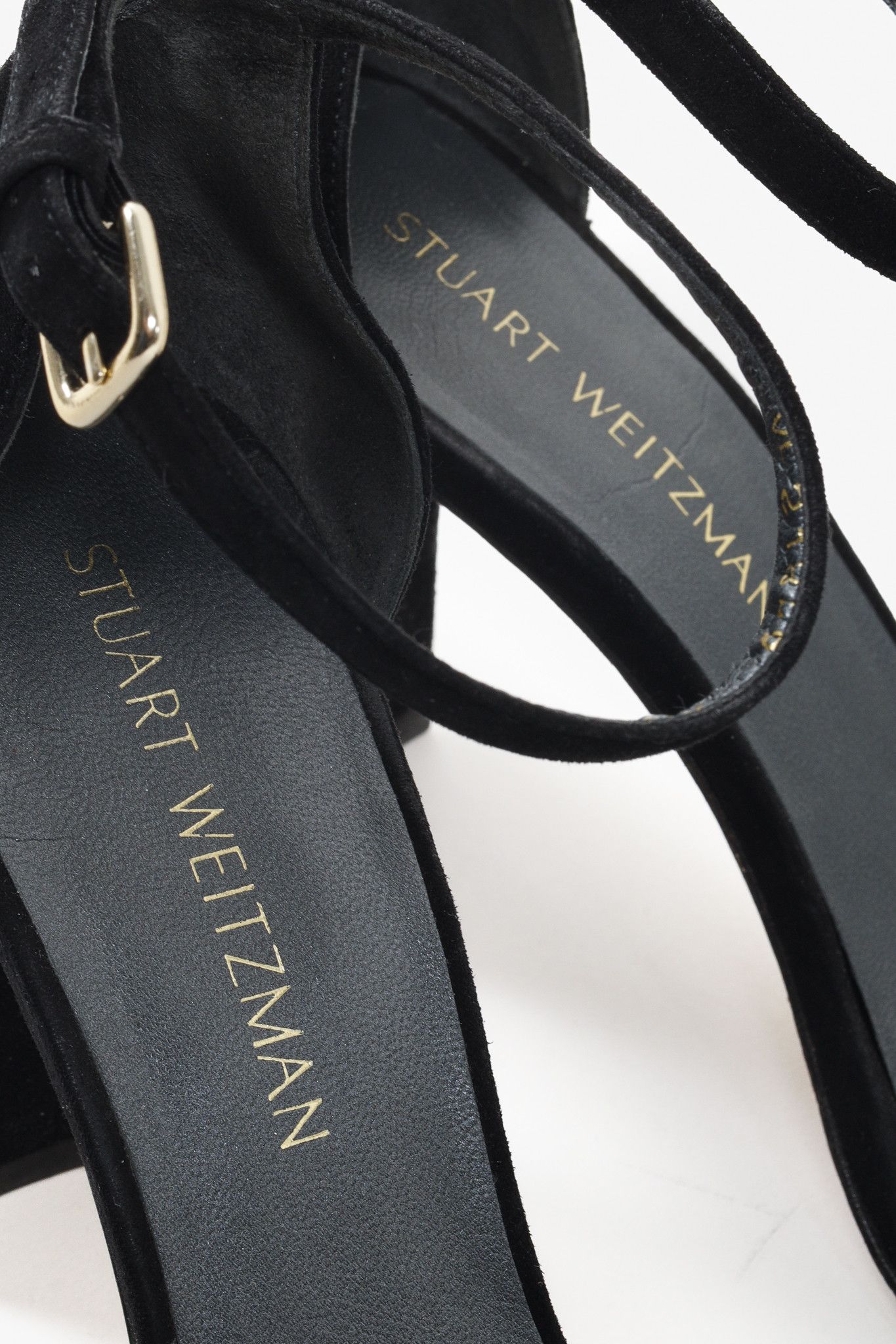 Stuart Weitzman Stuart Weitzman Black Pearl Studded Open-Toe Heeled Sandals Size US 9.5 / IT 39.5 - 10 Thumbnail