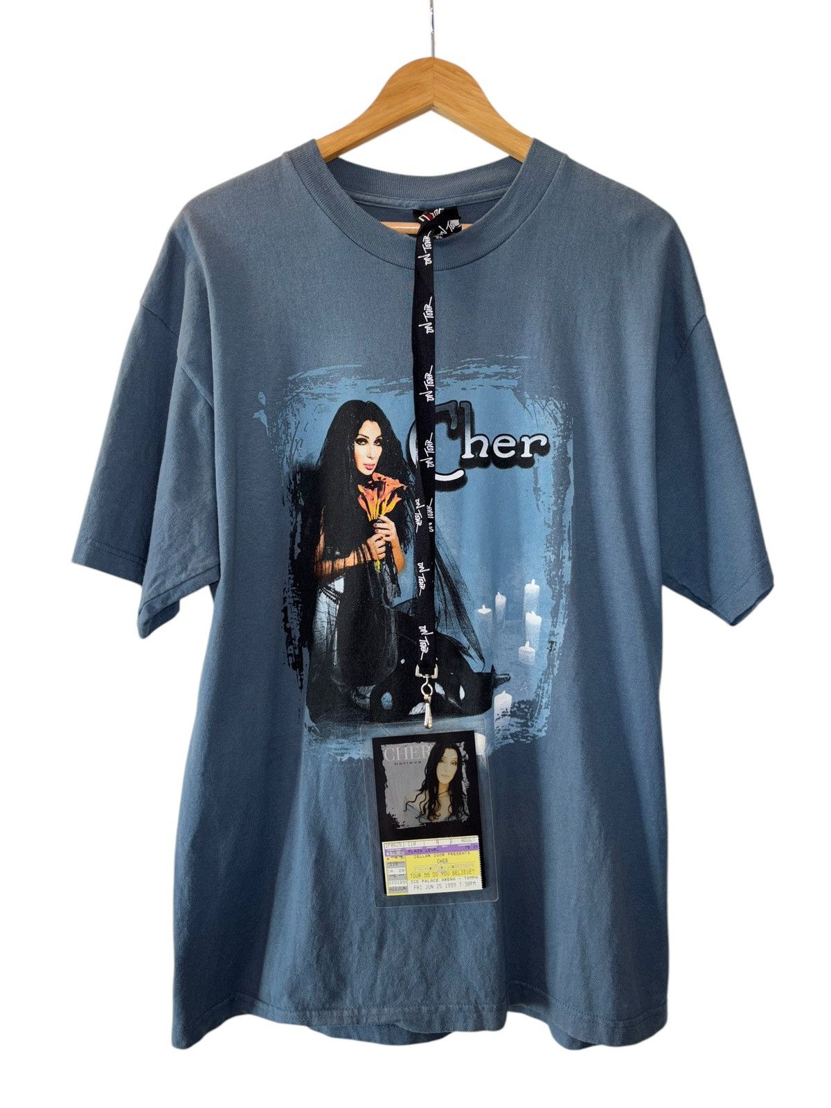 Band Tees × Giant × Vintage Vintage 1999 Cher “Do You Believe” Tour Promo Tee Size US XL / EU 56 / 4 - 1 Thumbnail