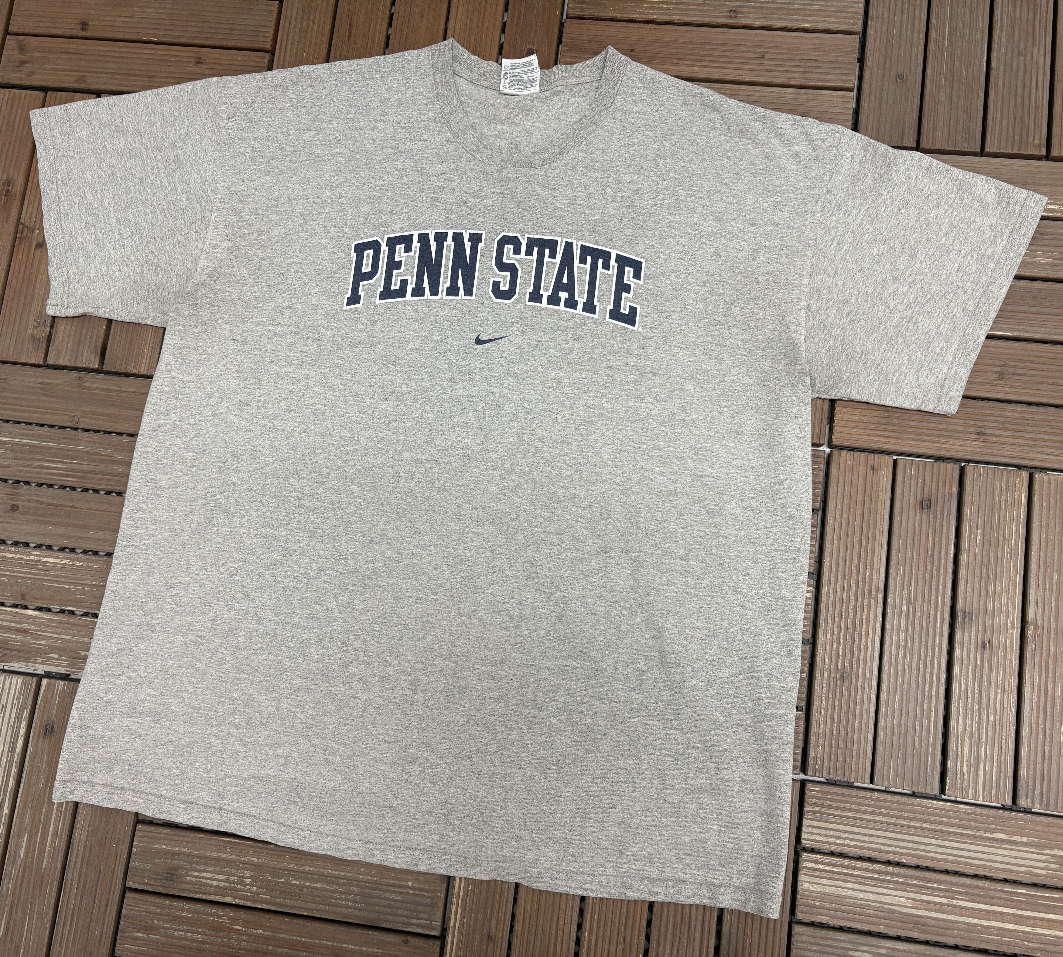 Nike × Vintage Penn State Nittany Lions Nike Vintage Grey T-Shirt Tee Size US XXL / EU 58 / 5 - 3 Thumbnail