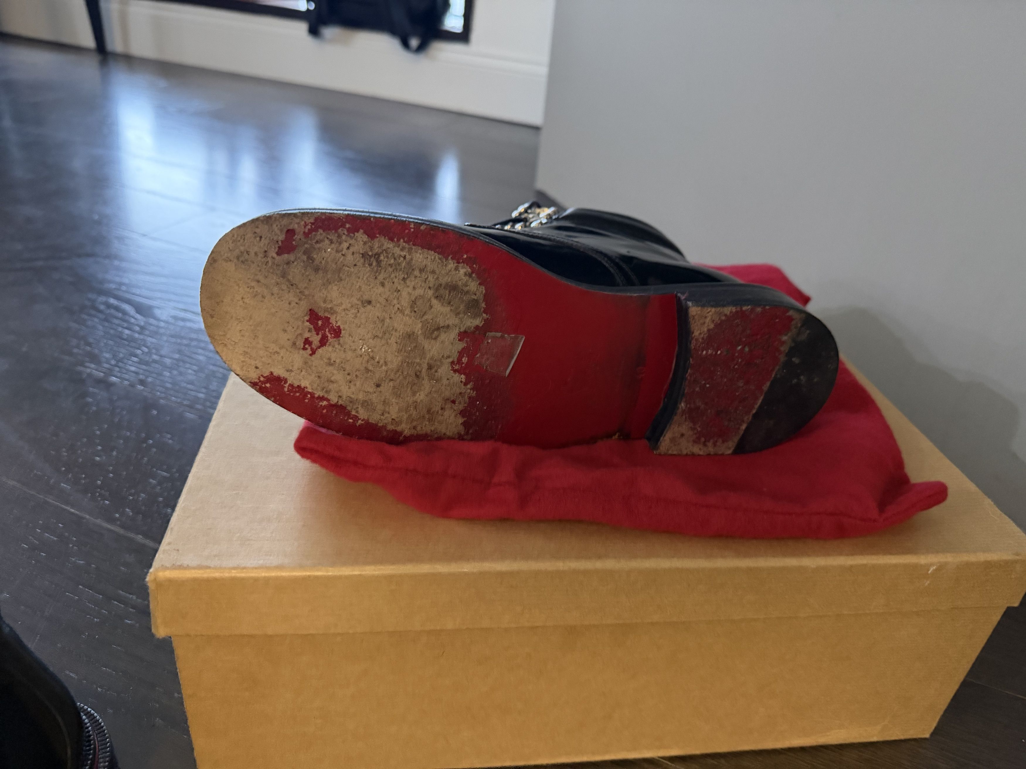 Christian Louboutin ALOPISTA FLAT CLF ABR/NAP/GG Size US 7 / EU 40 - 6 Thumbnail