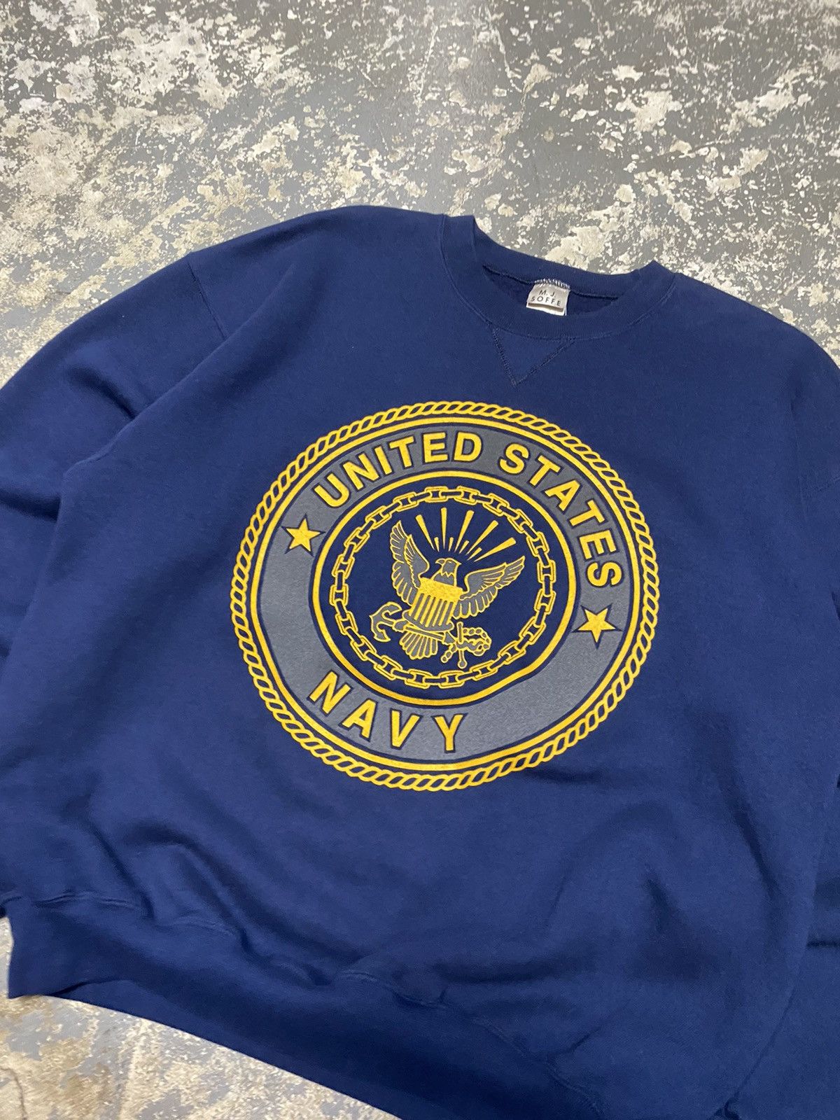 Vintage Vintage United States Navy Hoodie Sweatshirt Soffe USA Size US L / EU 52-54 / 3 - 10 Thumbnail