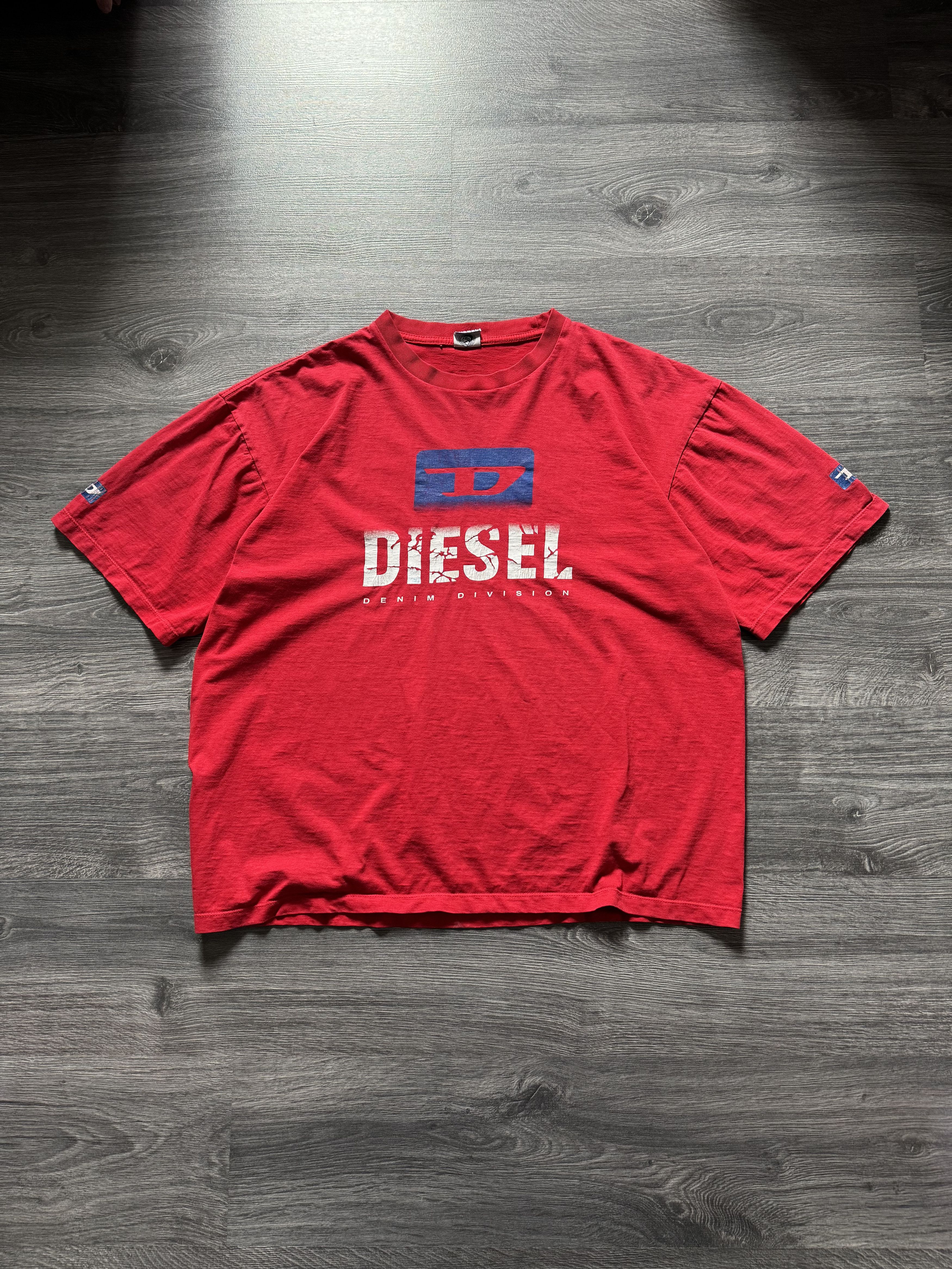 Diesel Vintage 90s Diesel Distressed Logo T-Shirt Size US XXL / EU 58 / 5 - 1 Thumbnail
