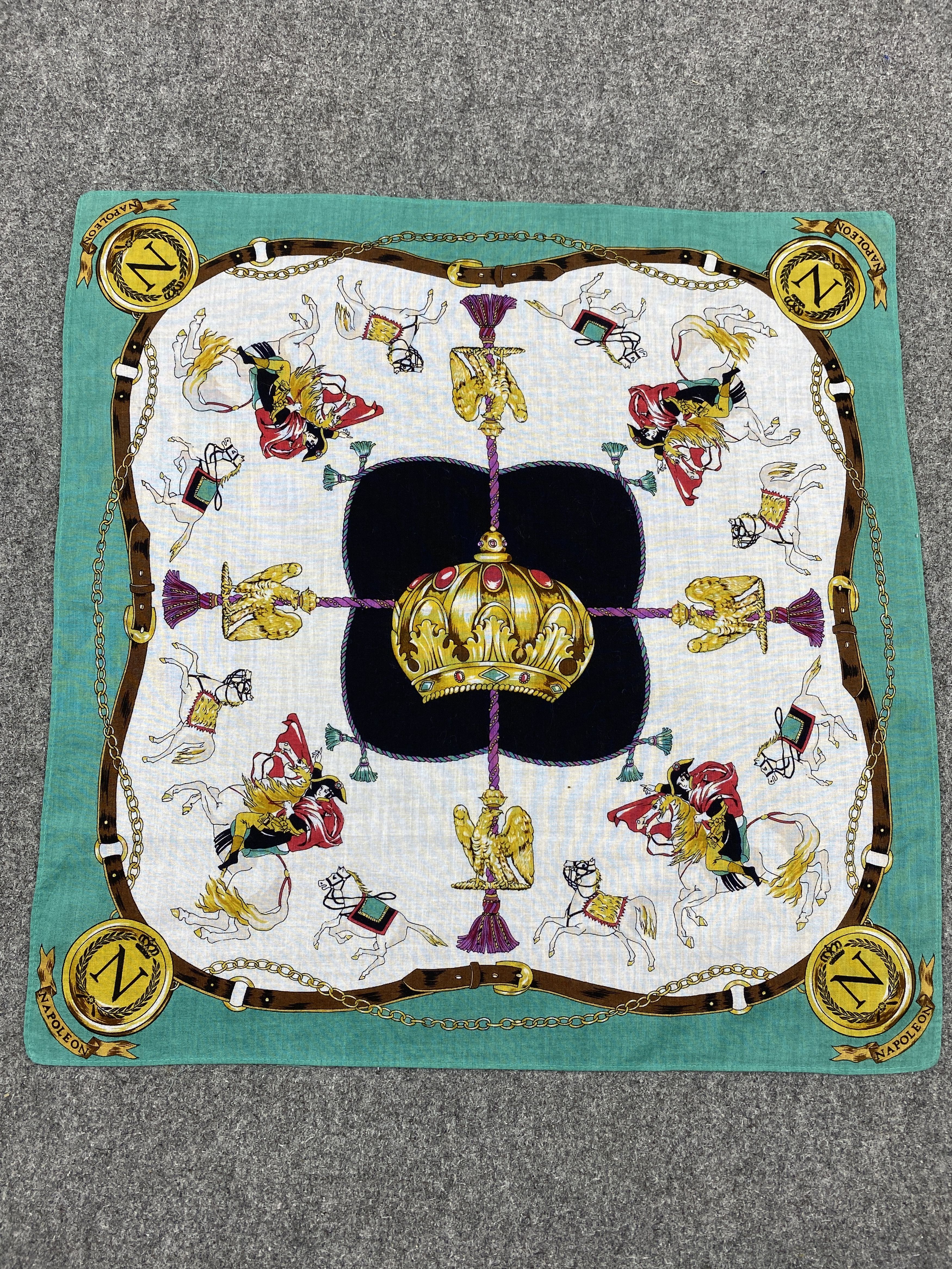 Vintage Vintage Napoleon Handkerchief / Neckerchief HKC1135 Size ONE SIZE - 4 Thumbnail