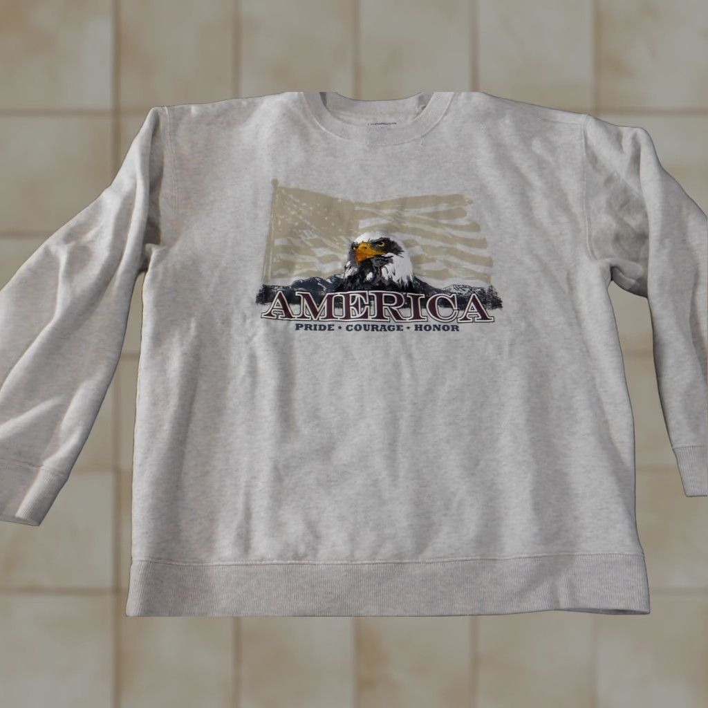 Croft & Barrow Croft & Barrow Men Sweater M Beige Eagle Graphic Pullover Crewneck Size US M / EU 48-50 / 2 - 1 Thumbnail