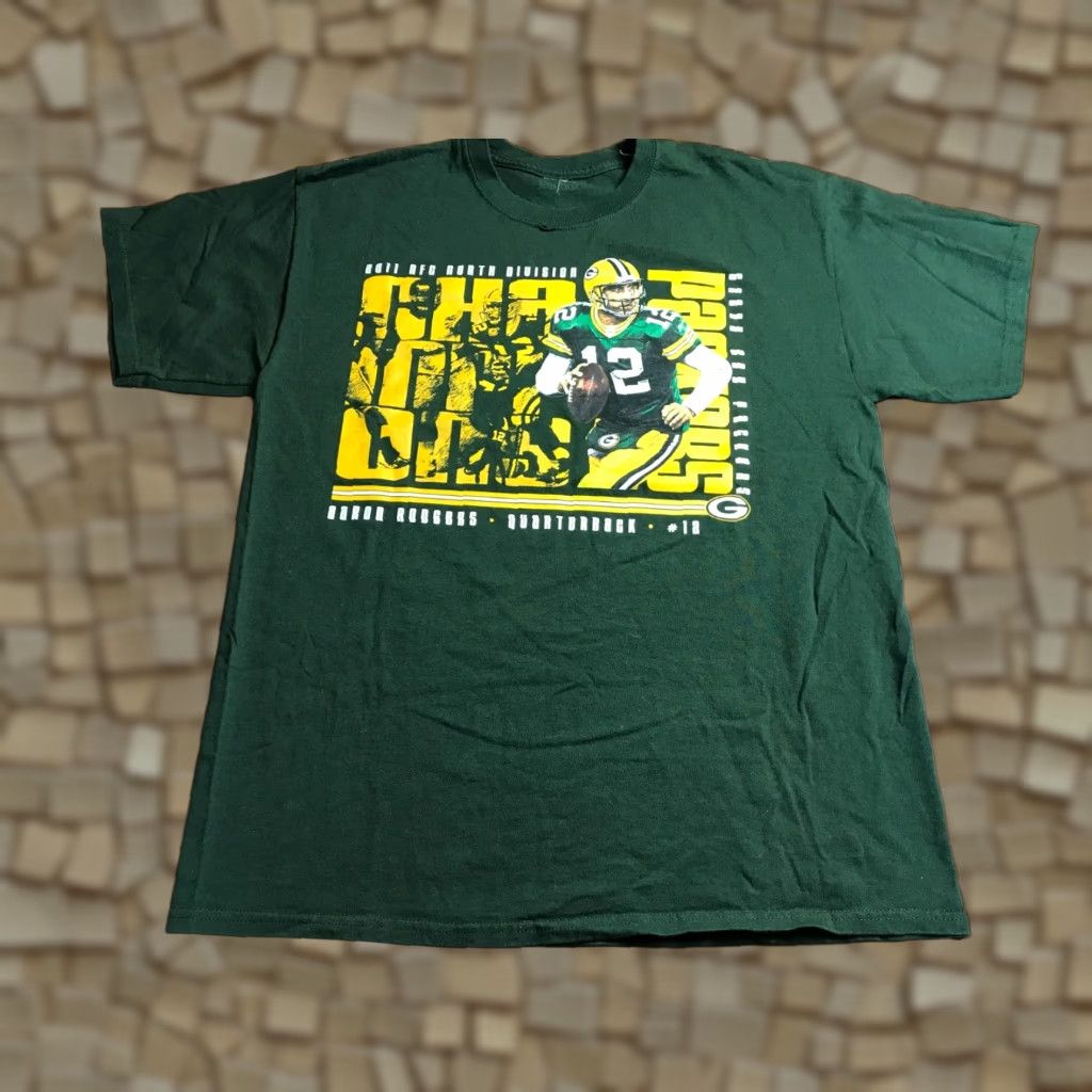 Reebok Reebok Shirt Mens Large NFL Green Bay Packers Aaron Rodgers 2011 North Division Size US L / EU 52-54 / 3 - 1 Thumbnail