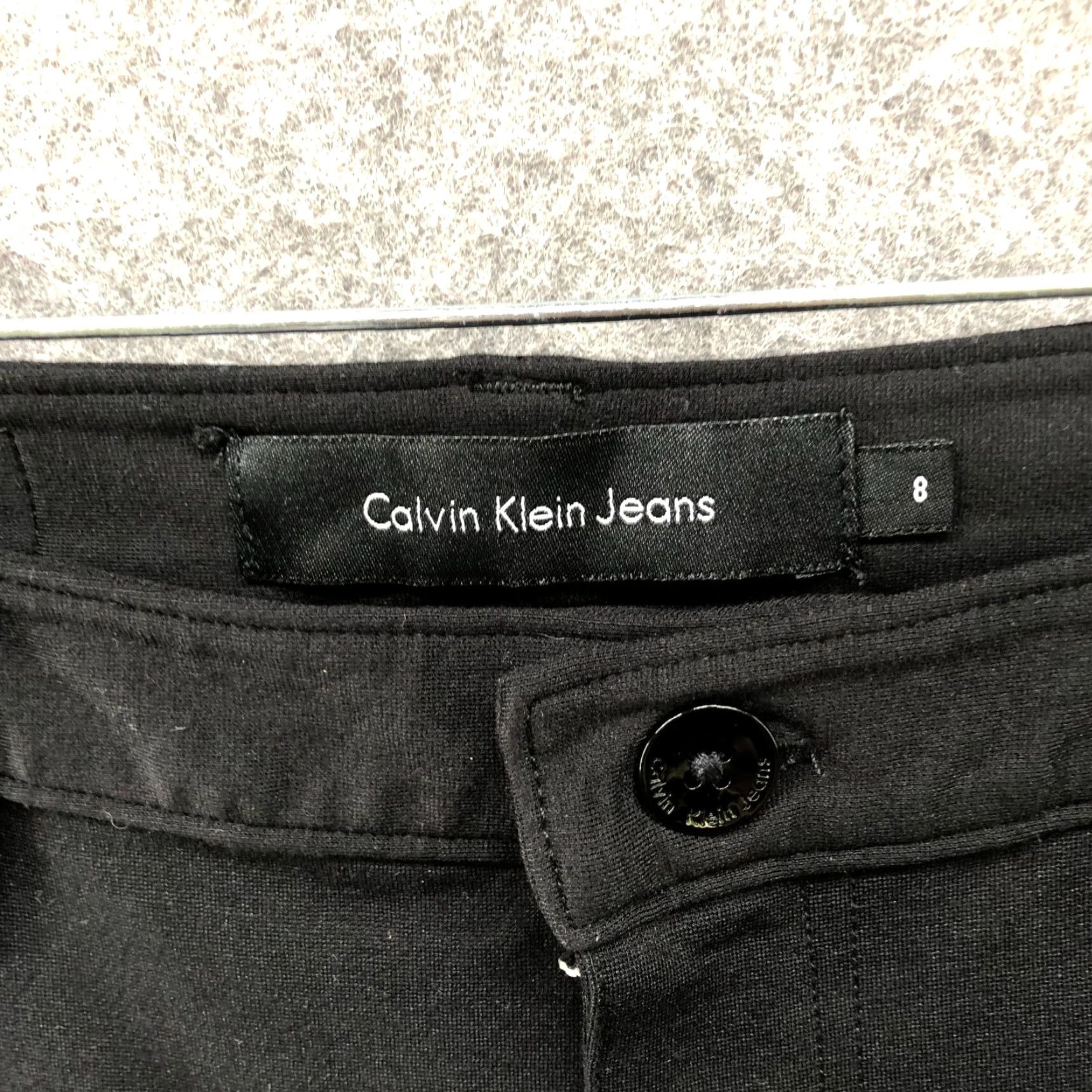 Calvin Klein Calvin Klein Pants Womens 8 Black Low Rise Ponte Skinny 5 Pocket Ankle Regular Inseam 28.5 in Size 30" / US 8 / IT 44 - 5 Thumbnail