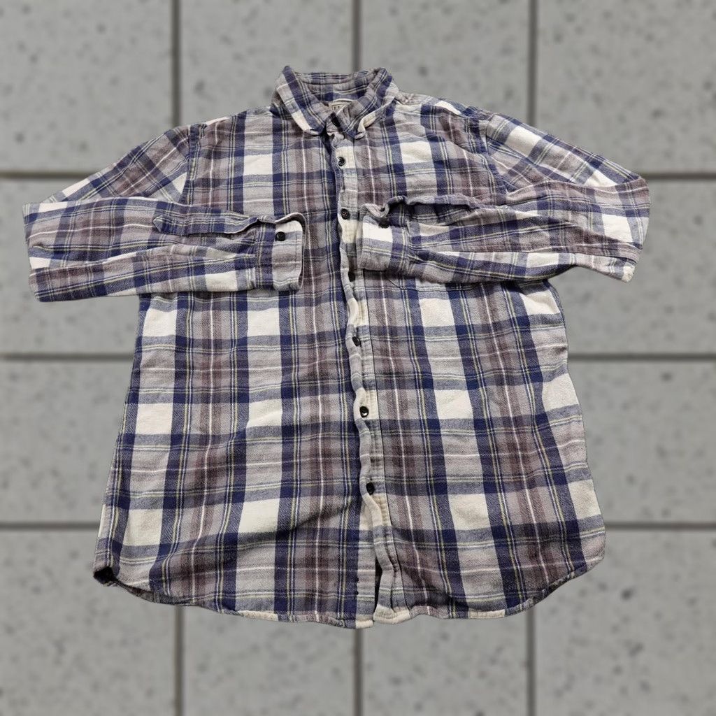 Vintage LL Bean Shirt Mens M Blue Plaid Flannel Button-Up Long Sleeve Outdoor Hiking Size US M / EU 48-50 / 2 - 1 Thumbnail