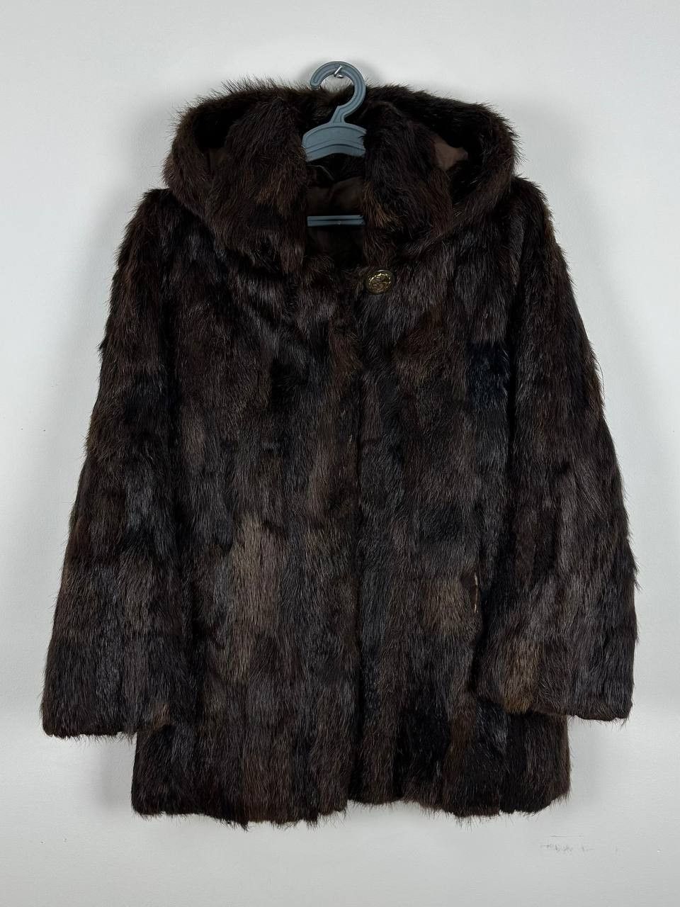 Vintage Vintage Real Fur Coat Luxury Brown Size L / US 10 / IT 46 - 1 Thumbnail