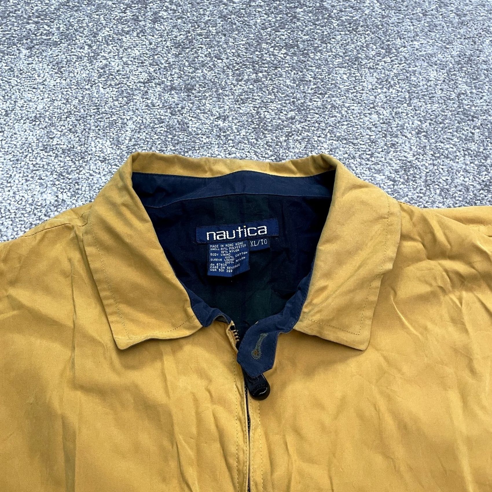 Nautica Nautica Windbreaker Jacket Mens XL Mustard Yellow Full Zip Pockets Lined Outdoor Solid Yellow Windbreaker Mens XL Size US XL / EU 56 / 4 - 3 Thumbnail