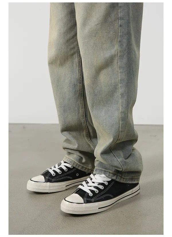 Japanese Brand Japanese all-match trendy distressed loose casual jeans Size US 34 / EU 50 - 4 Thumbnail