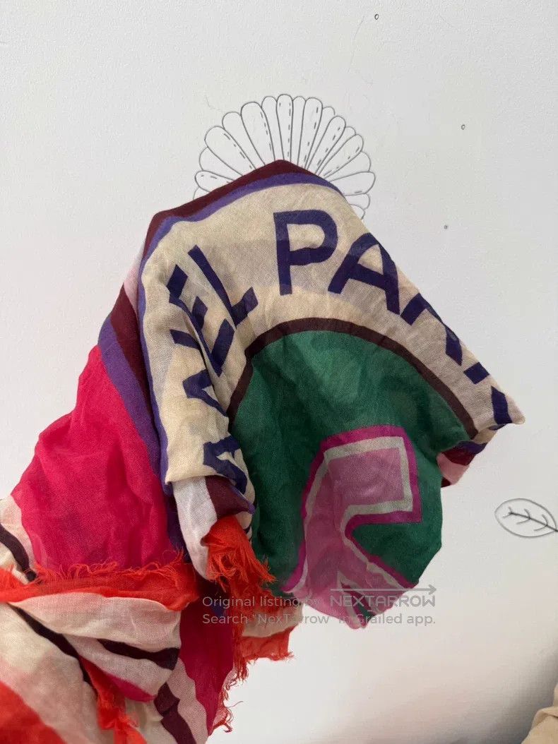 Chanel Chanel Large logo thin silk cashmere large scarf Size ONE SIZE - 1 Thumbnail