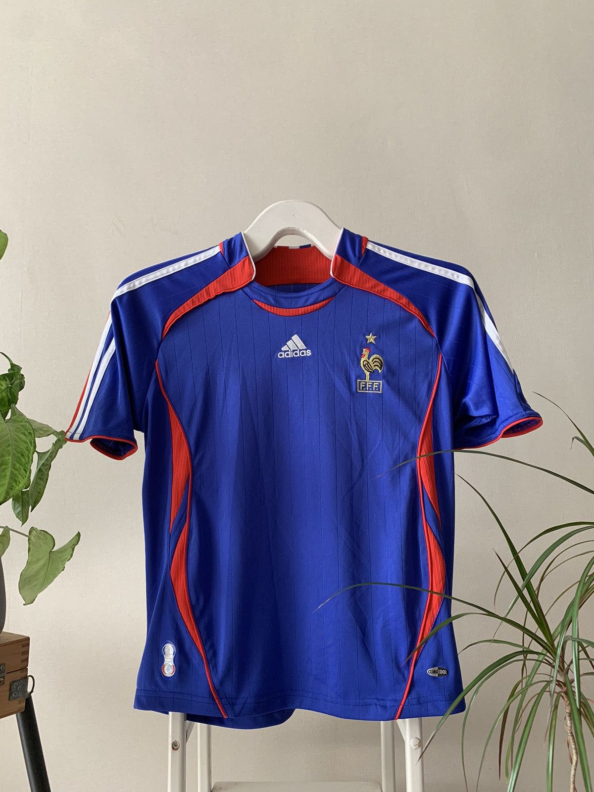 Vintage Adidas France Zidane Home FIFA World Cup 2006 Y2K Jersey Size US XS / EU 42 / 0 - 2 Thumbnail