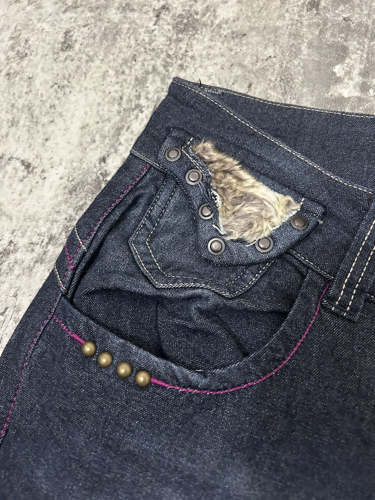 If Six Was Nine × Le Grande Bleu (L.G.B.) × Tornado Mart Maliani Mudwash Studded Boot Cut Jeans Size US 28 / EU 44 - 7 Thumbnail