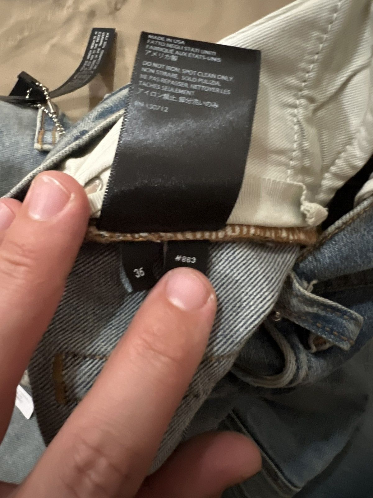 Amiri Amiri Amiri Velvet PJ MX2 Denim Jeans size 36 $2300 Size US 36 / EU 52 - 7 Thumbnail