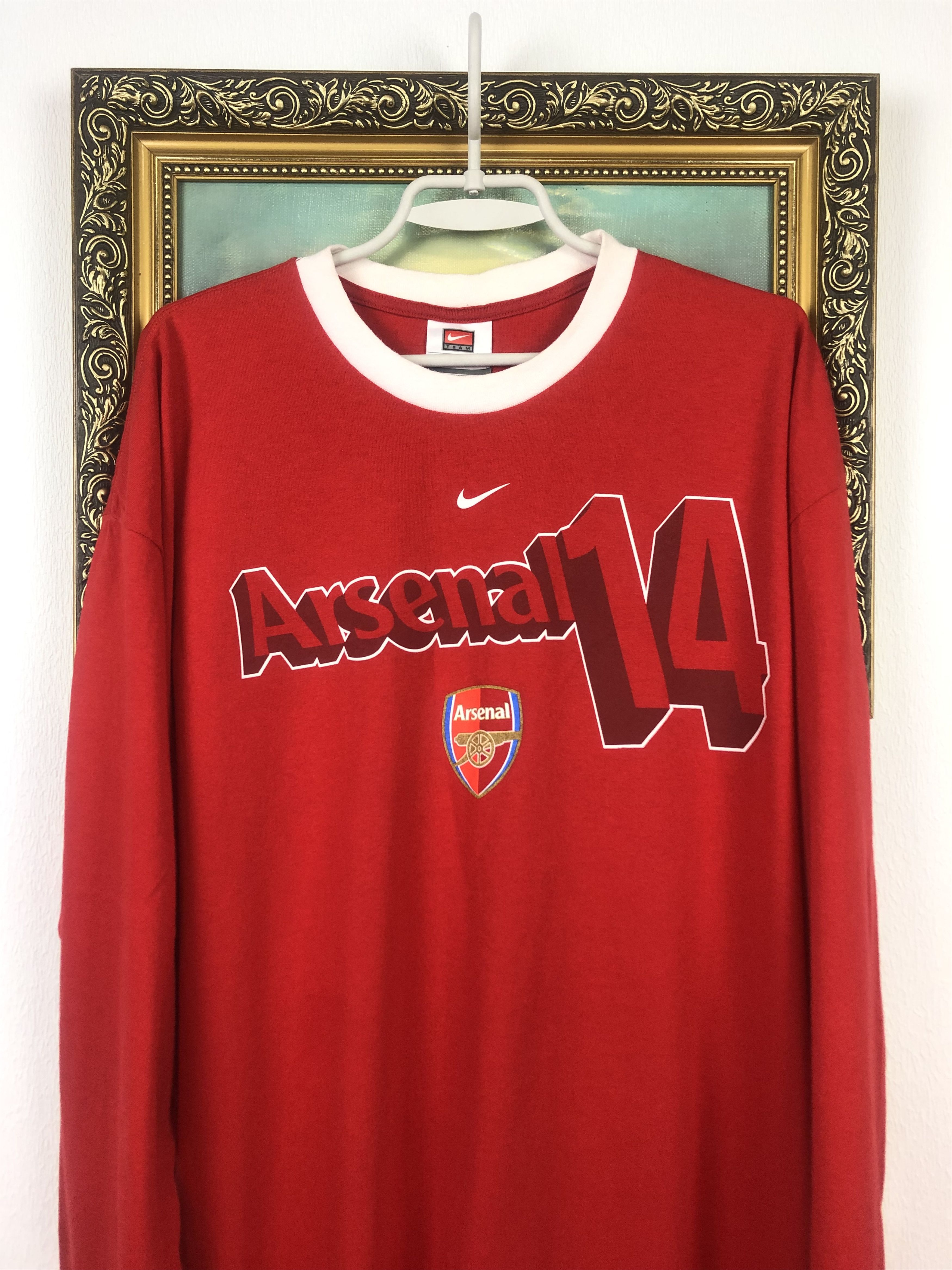 Nike Vintage Arsenal Football Shirt #14 Henry Jersey Long Sleeve Size US XL / EU 56 / 4 - 2 Thumbnail