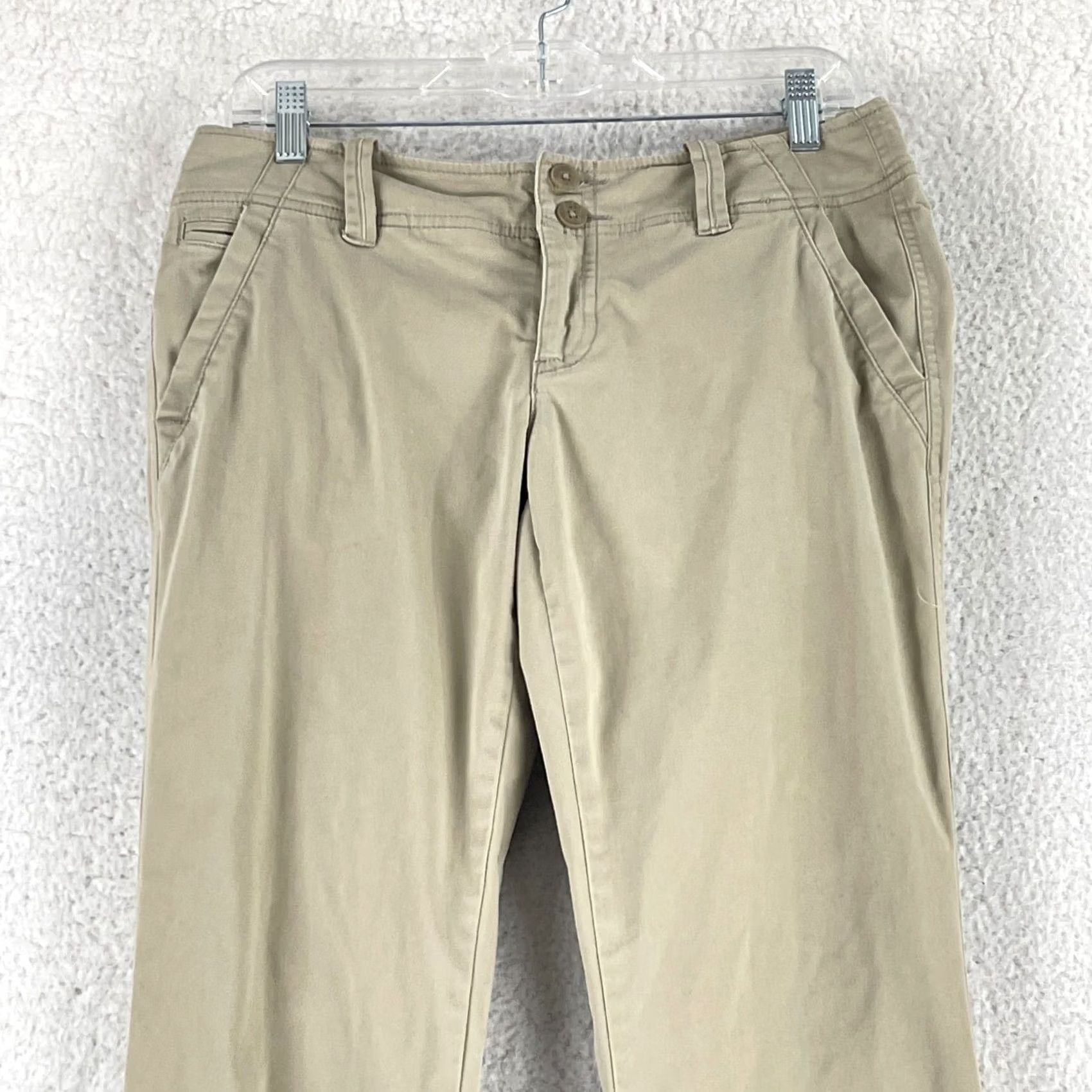 American Eagle Outfitters VINTAGE American Eagle Outfitters Pants Womens Size 6 Beige Khaki Wide-Leg Y2K Vintage Size 28" / US 6 / IT 42 - 2 Thumbnail