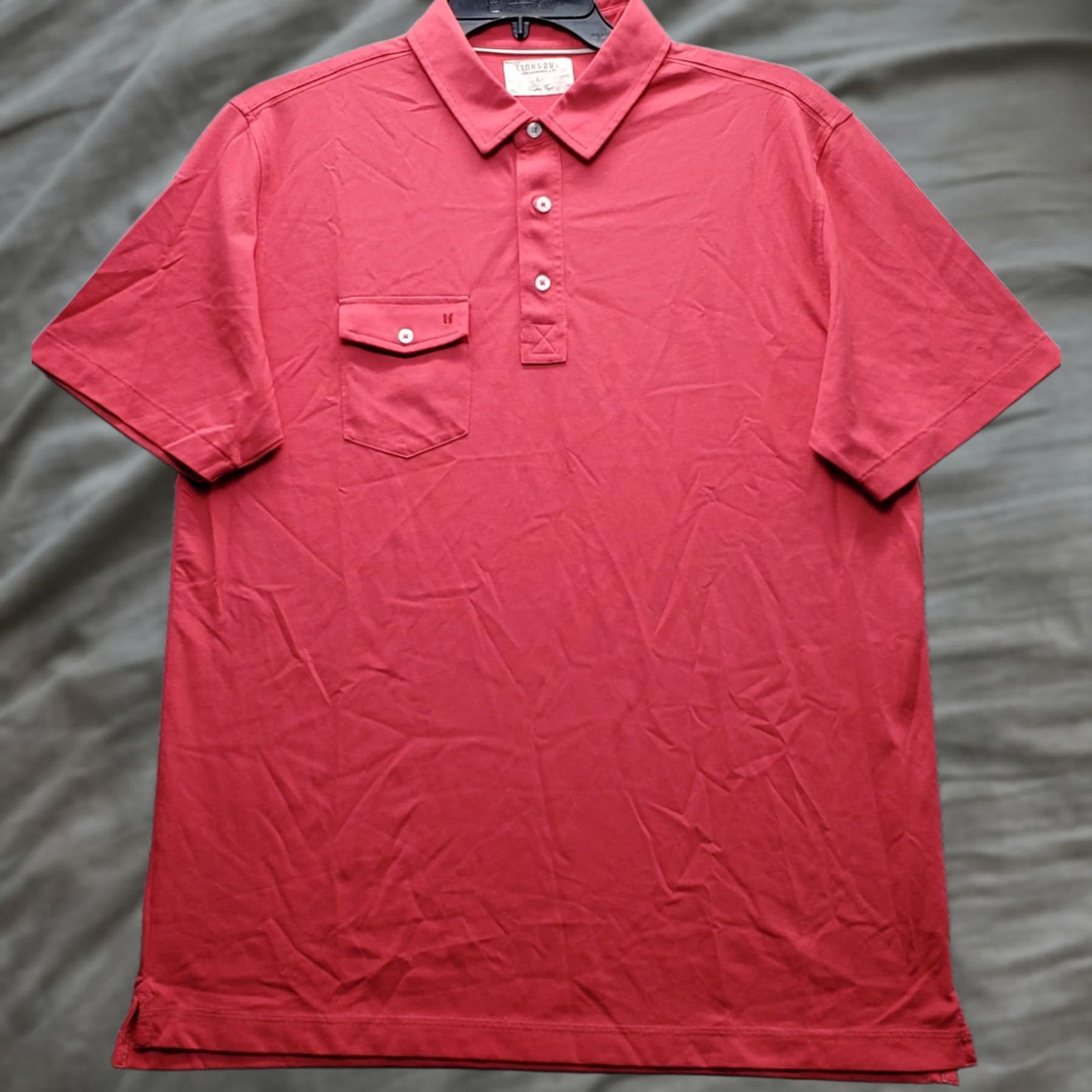 Vintage Linksoul Pocket Polo Shirt Mens L Pink Tempus Fugit Performance Short Sleeve Shirt Size US L / EU 52-54 / 3 - 1 Thumbnail