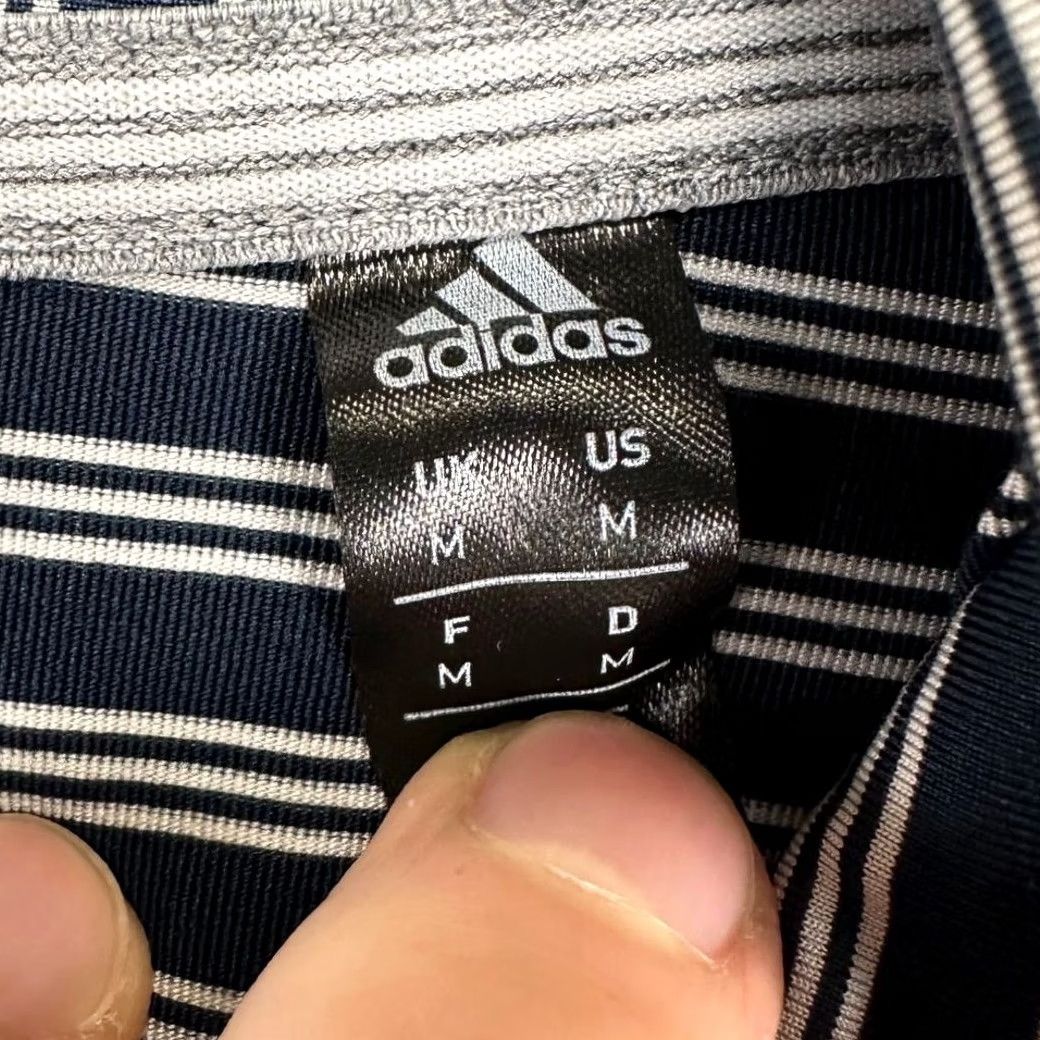 Adidas adidas Shirt Mens M Blue Golf Polo Adults Stripe Rugby Athletic Stretch Size US M / EU 48-50 / 2 - 4 Thumbnail