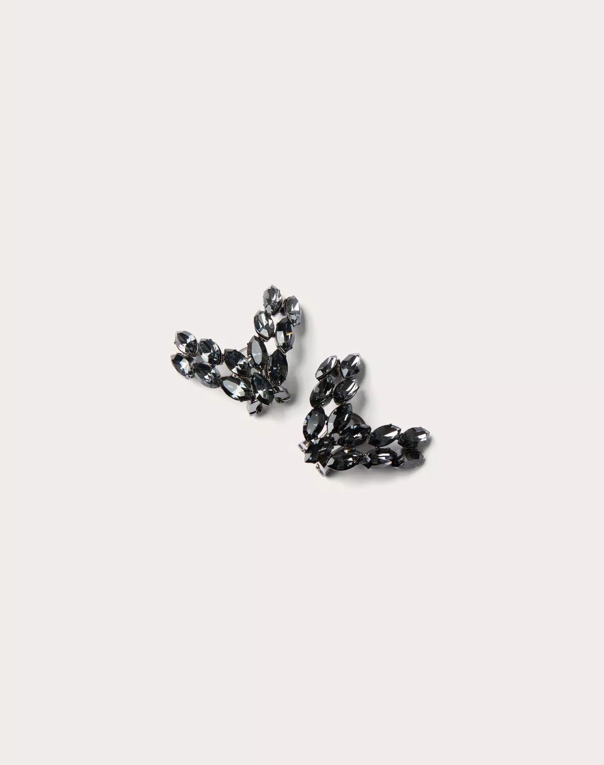 Valentino oc11z0725 Size:OS/ Crystal Earrings in Black/Silver Size ONE SIZE - 1 Thumbnail