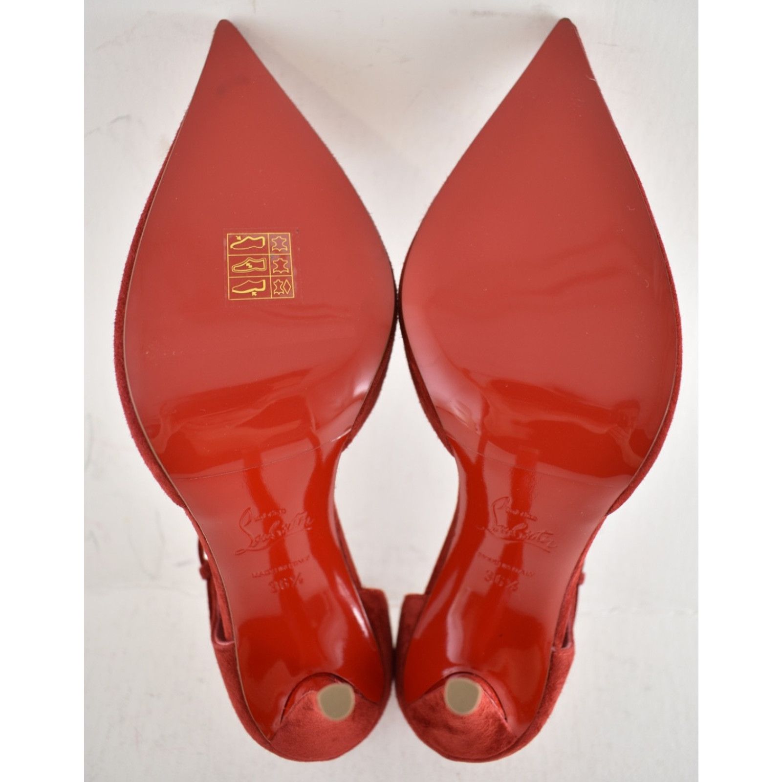 Christian Louboutin Christian Louboutin Miss Ziggyta Red Suede Pump 36.5 Size US 6.5 / IT 36.5 - 16 Thumbnail