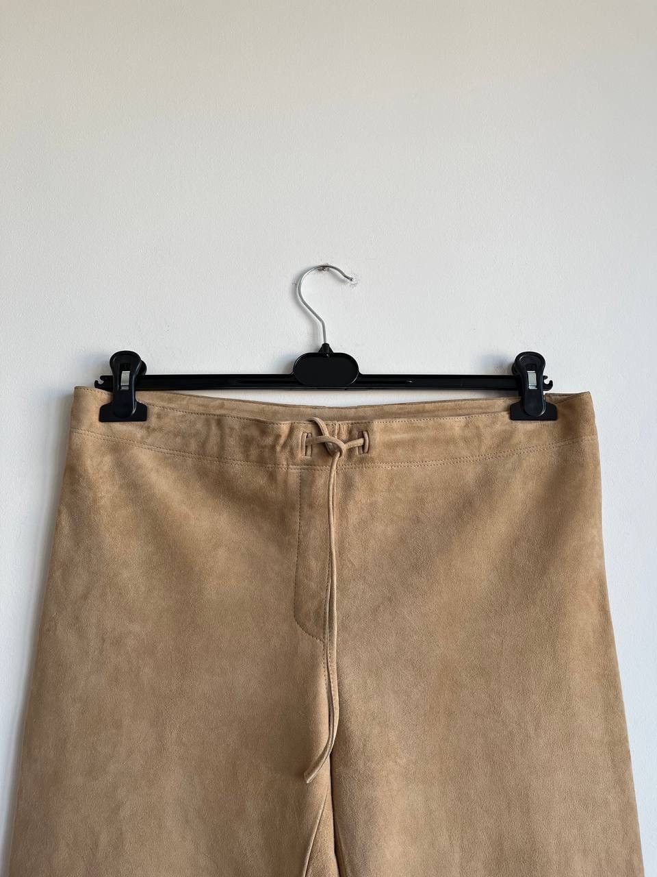 Vintage Vintage Beige Real Leather Biker Pants Size 30" / US 8 / IT 44 - 4 Thumbnail