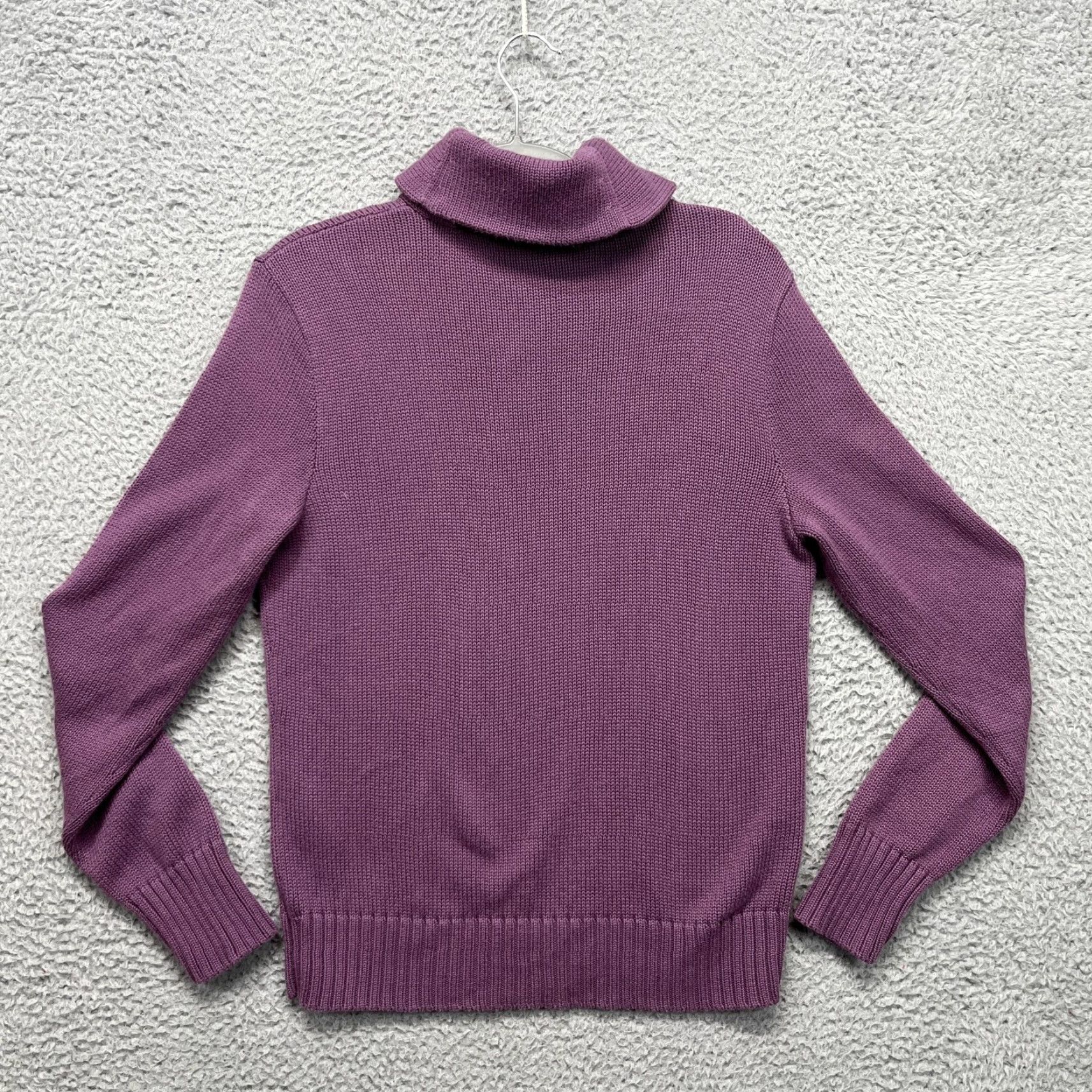 Polo Ralph Lauren VINTAGE Ralph Lauren Sport Sweater Womens XL Purple Shawl Collar Pullover Cotton Knit Size XL / US 12-14 / IT 48-50 - 6 Thumbnail